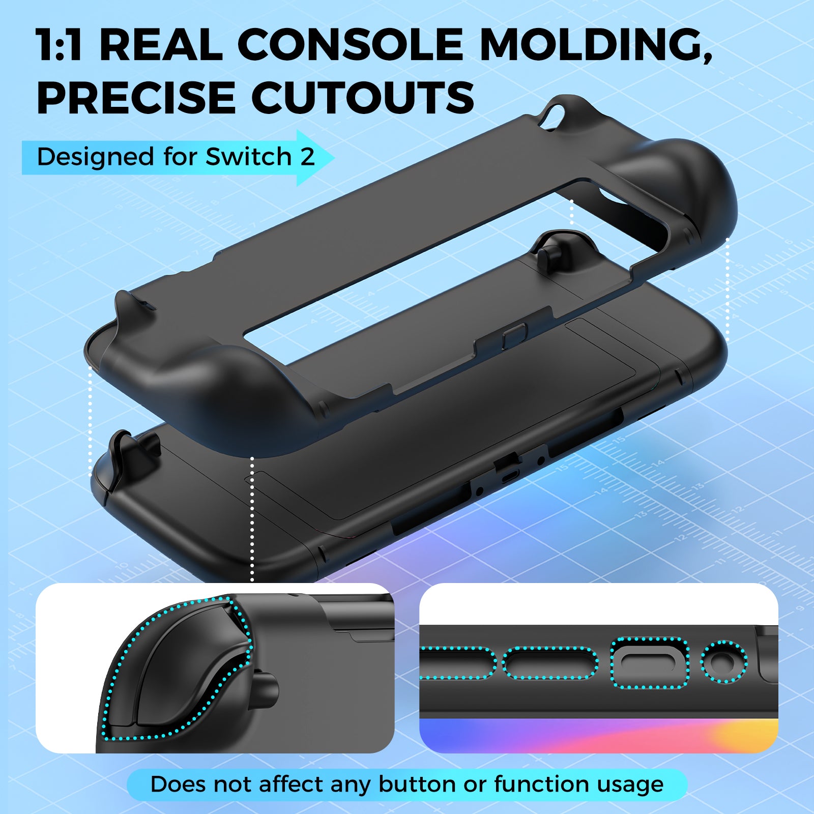 IINE All-in-one Silicone Case for Switch 2