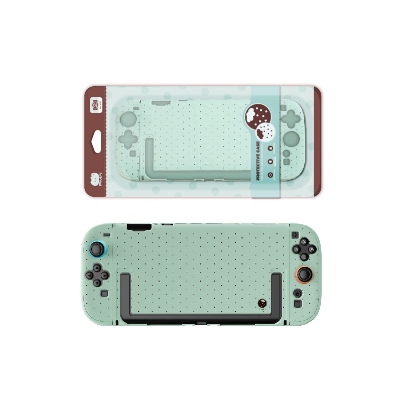 IINE Switch 2 retro Polka Dot Protective Case & Button Sticker Set