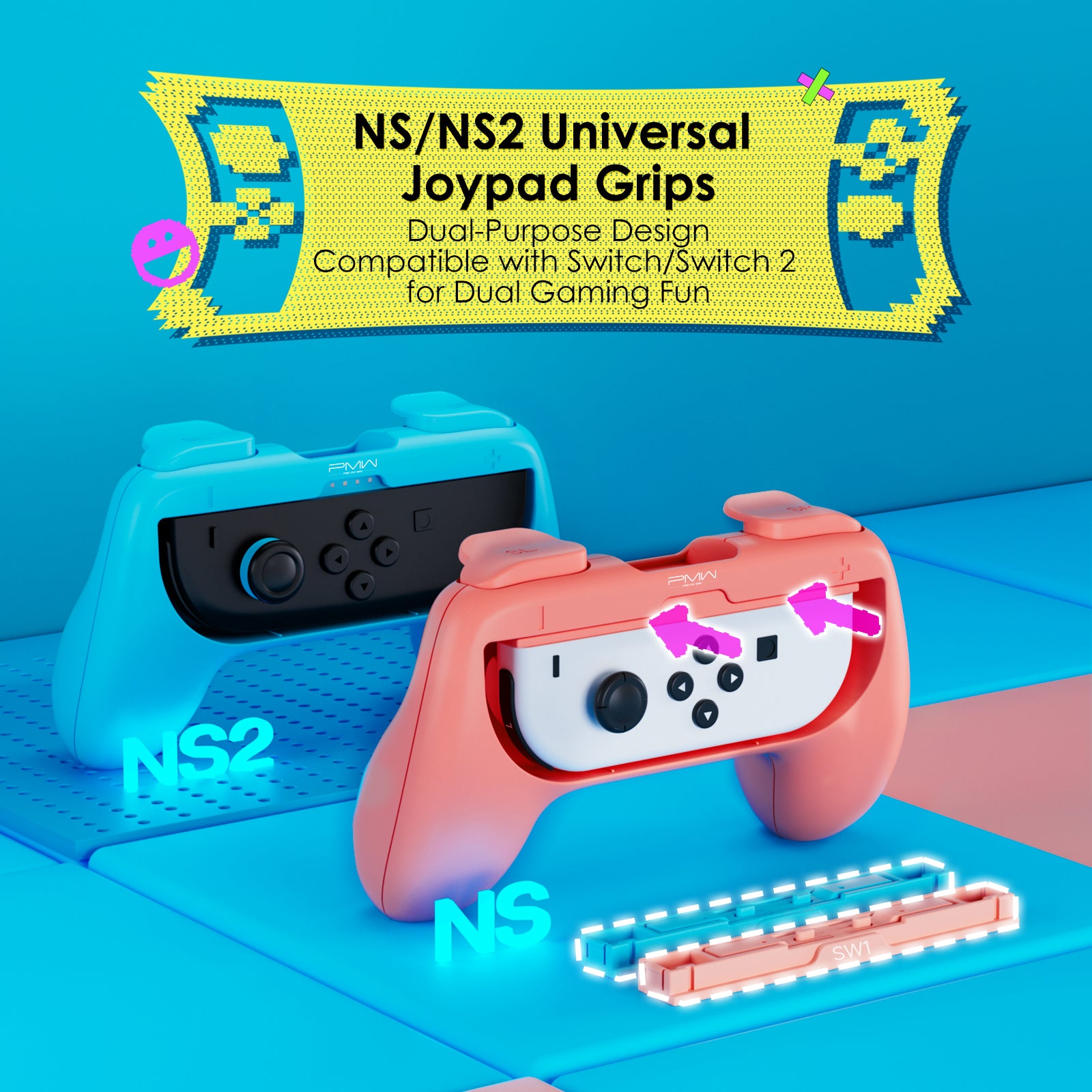 IINE Joy-Con Grip for Switch 1 & 2