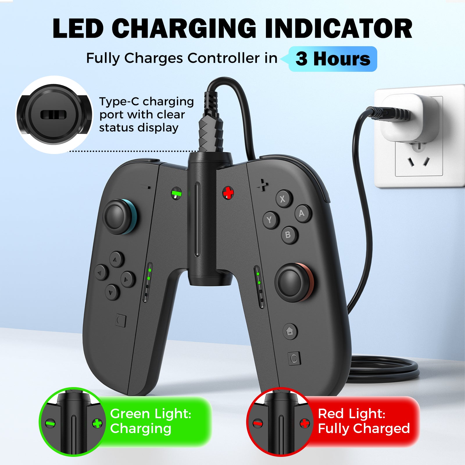 liNE Bridge-Shaped Charging Grip for Switch 2