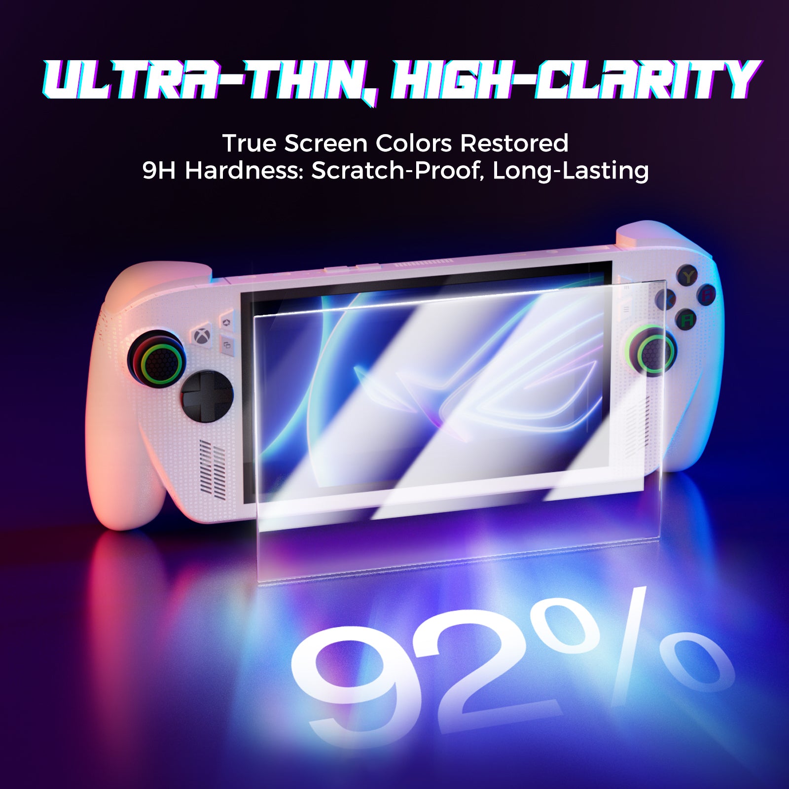 IINE Accessories for ROG Xbox Ally X /Carrying Storage Bag /HD&Anti-Blue Light  Tempered Glass Screen Protector /Thumbstick Grip