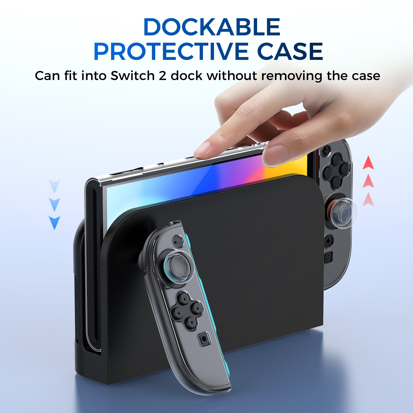 IINE PC Raised&Flat Back Protective Case for Switch 2