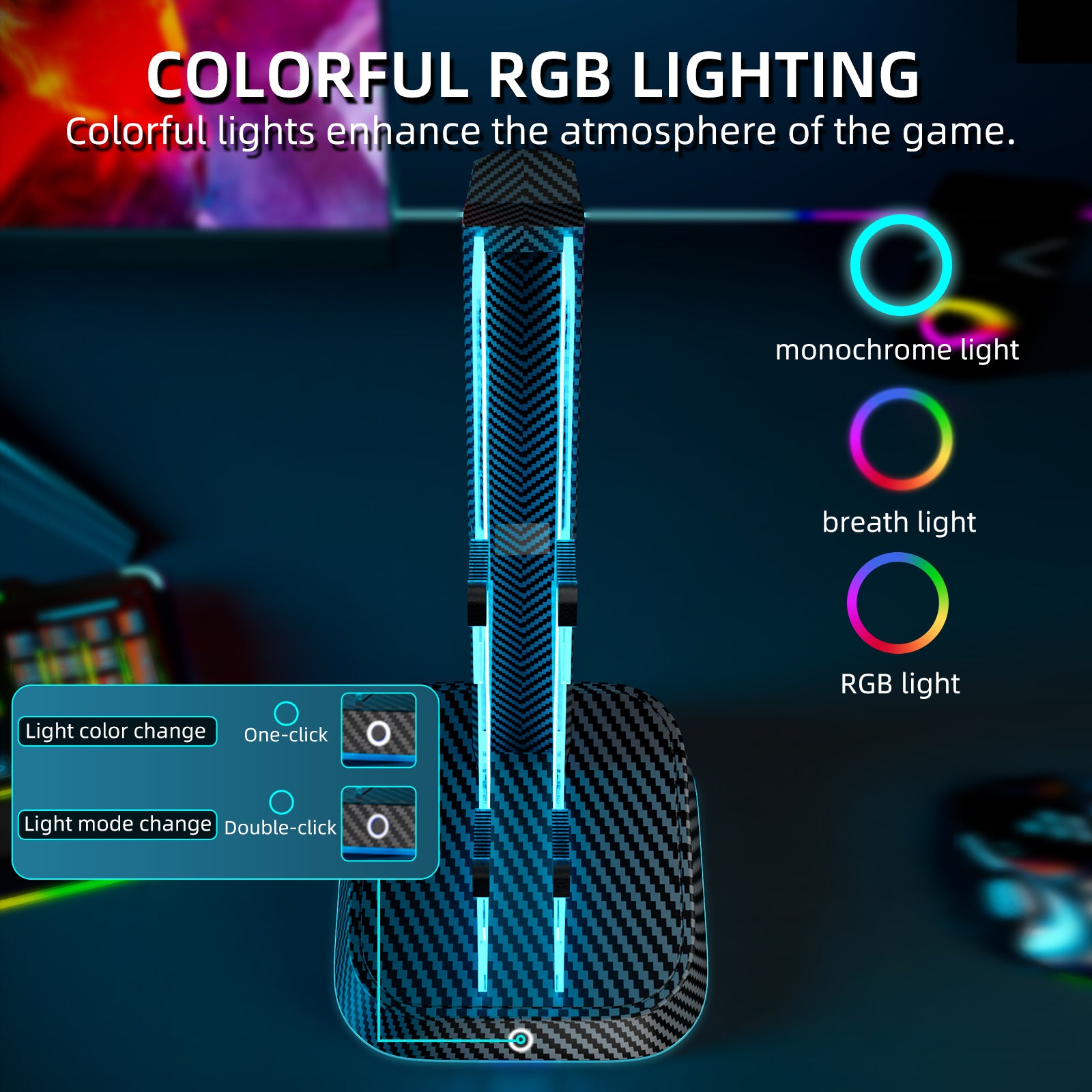 IINE Universal dual controller headset holder stand for Switch/XBOX/PS5/Headset