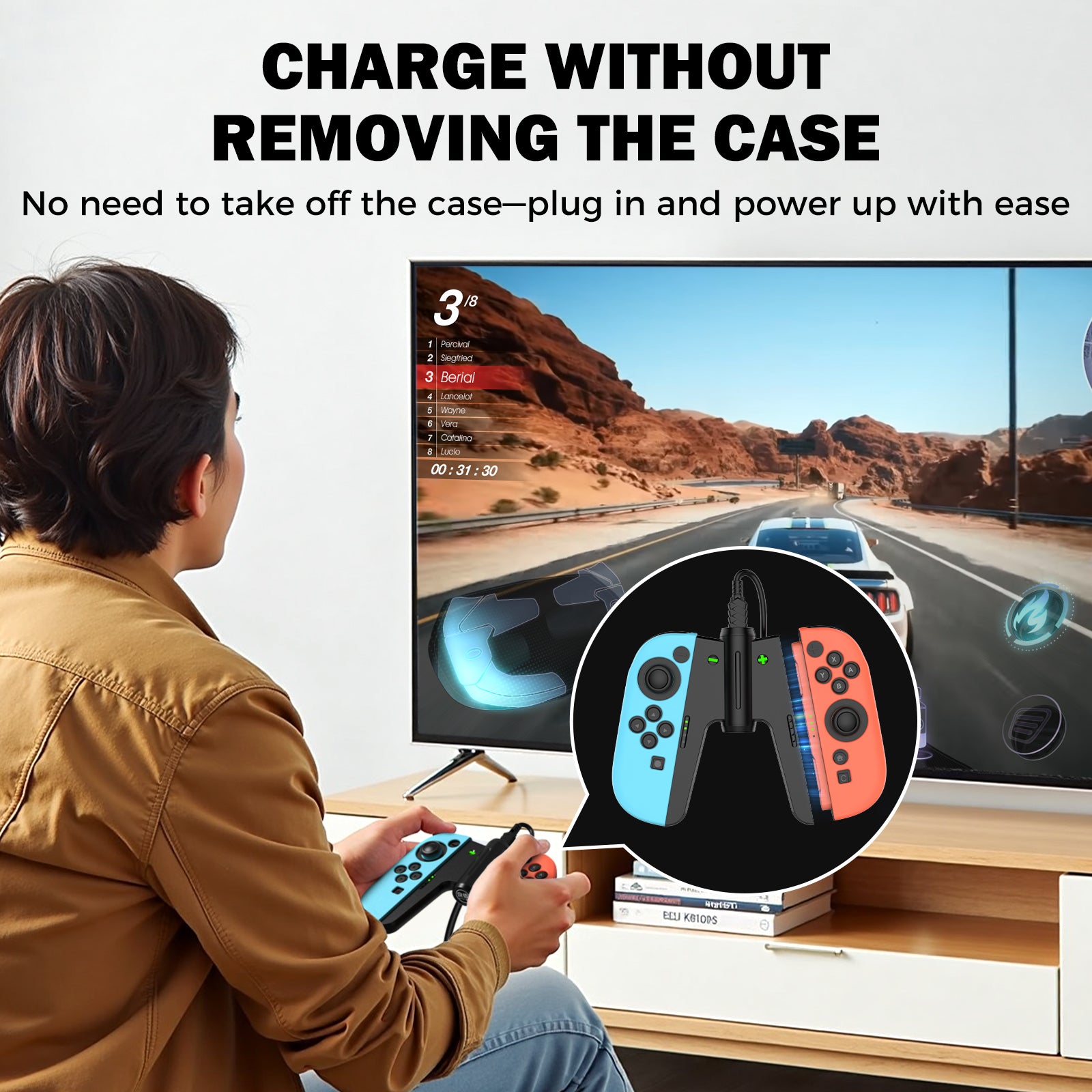 liNE Bridge-Shaped Charging Grip for Switch 2