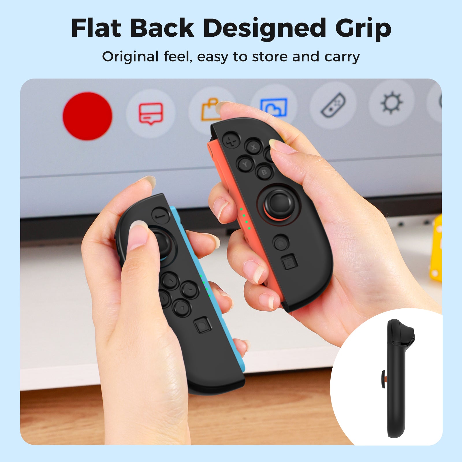 IINE Silicone Flat Back Protective Case for switch 2 Joypad