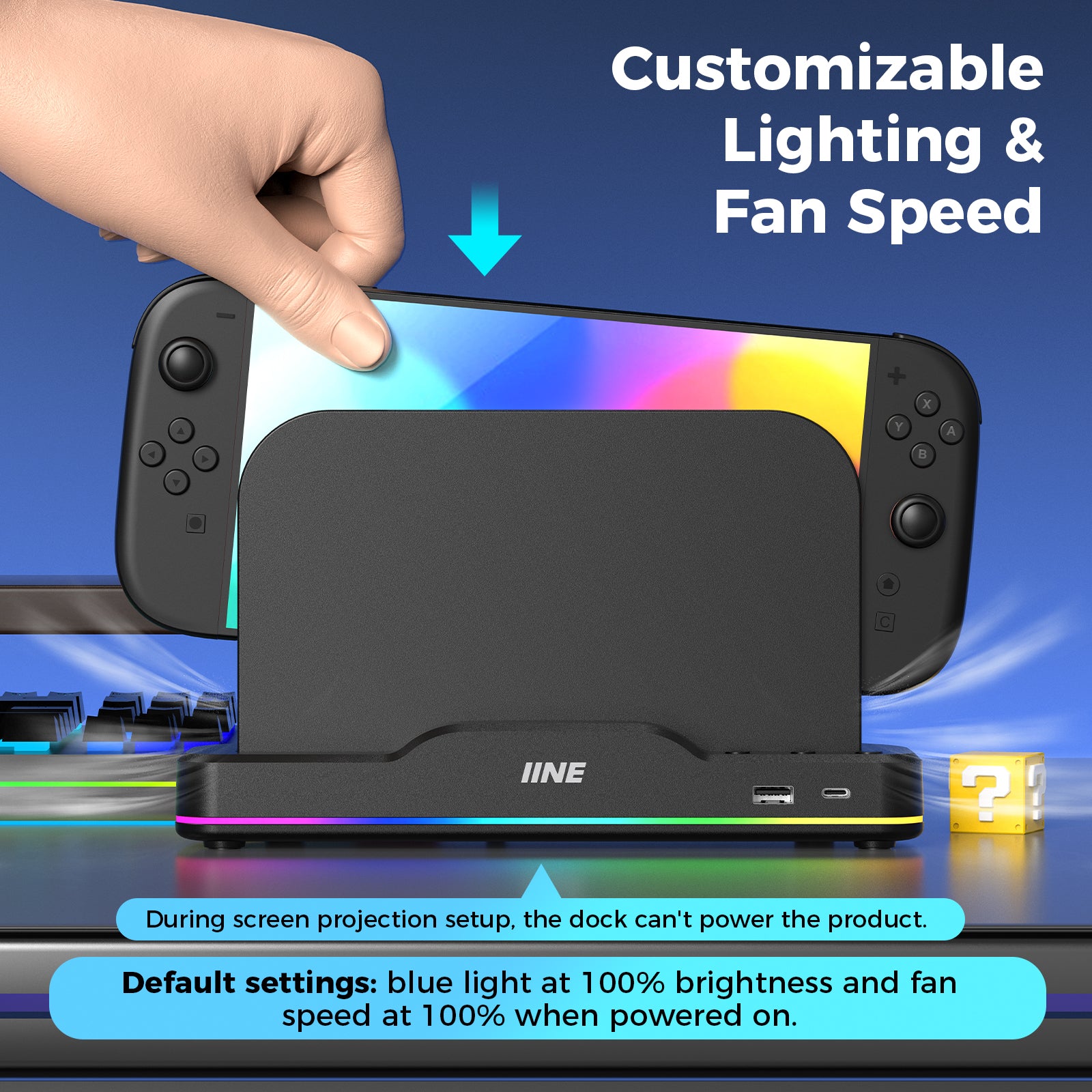 IINE RGB Cooling Base for Switch 2