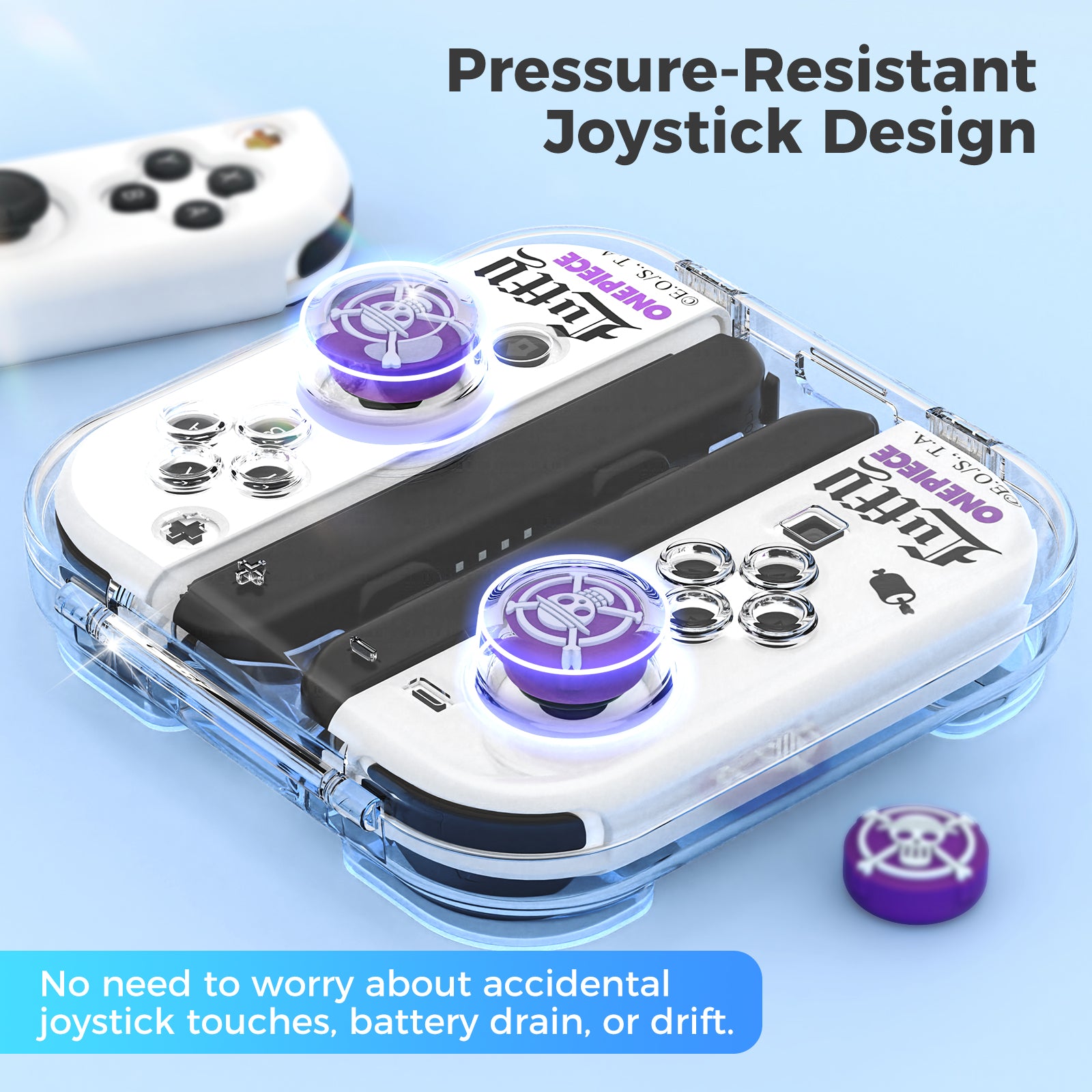 IINE Transparent Storage Case for Joy-con /  Pressure-Resistant Joystick Design