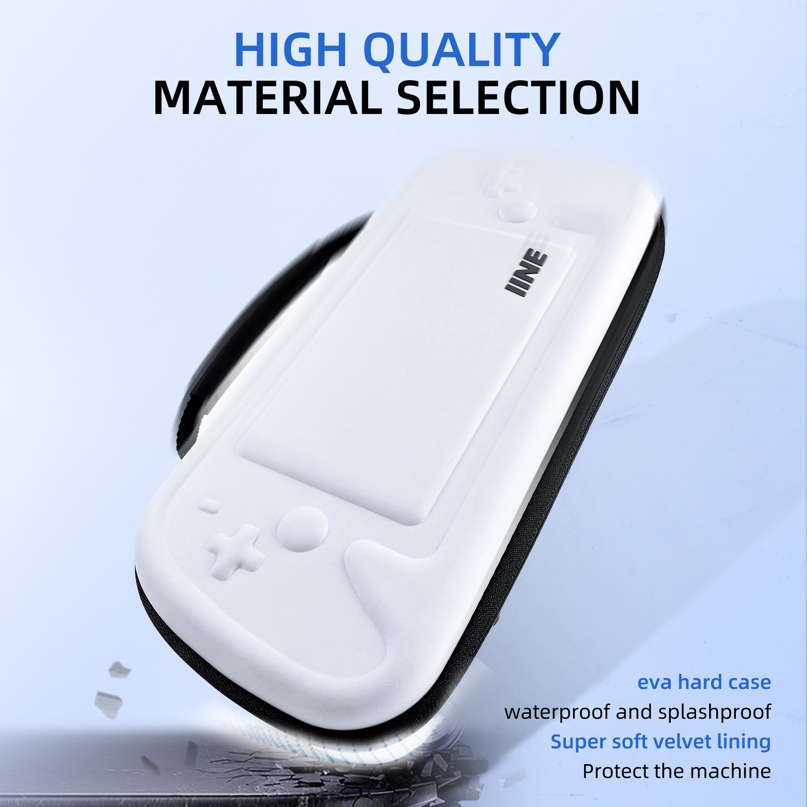 IINE Storage bag for Playstation Portal Compatible with IINE protective case Built-in stand Pressure resistant Durable Waterproof Splashproof