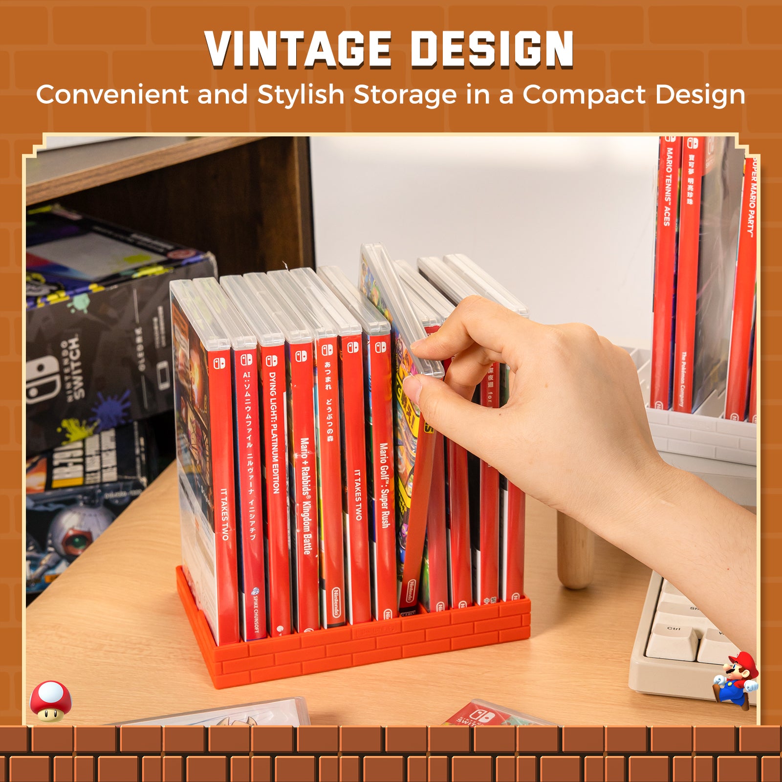 IINE Game Card Storage Rack