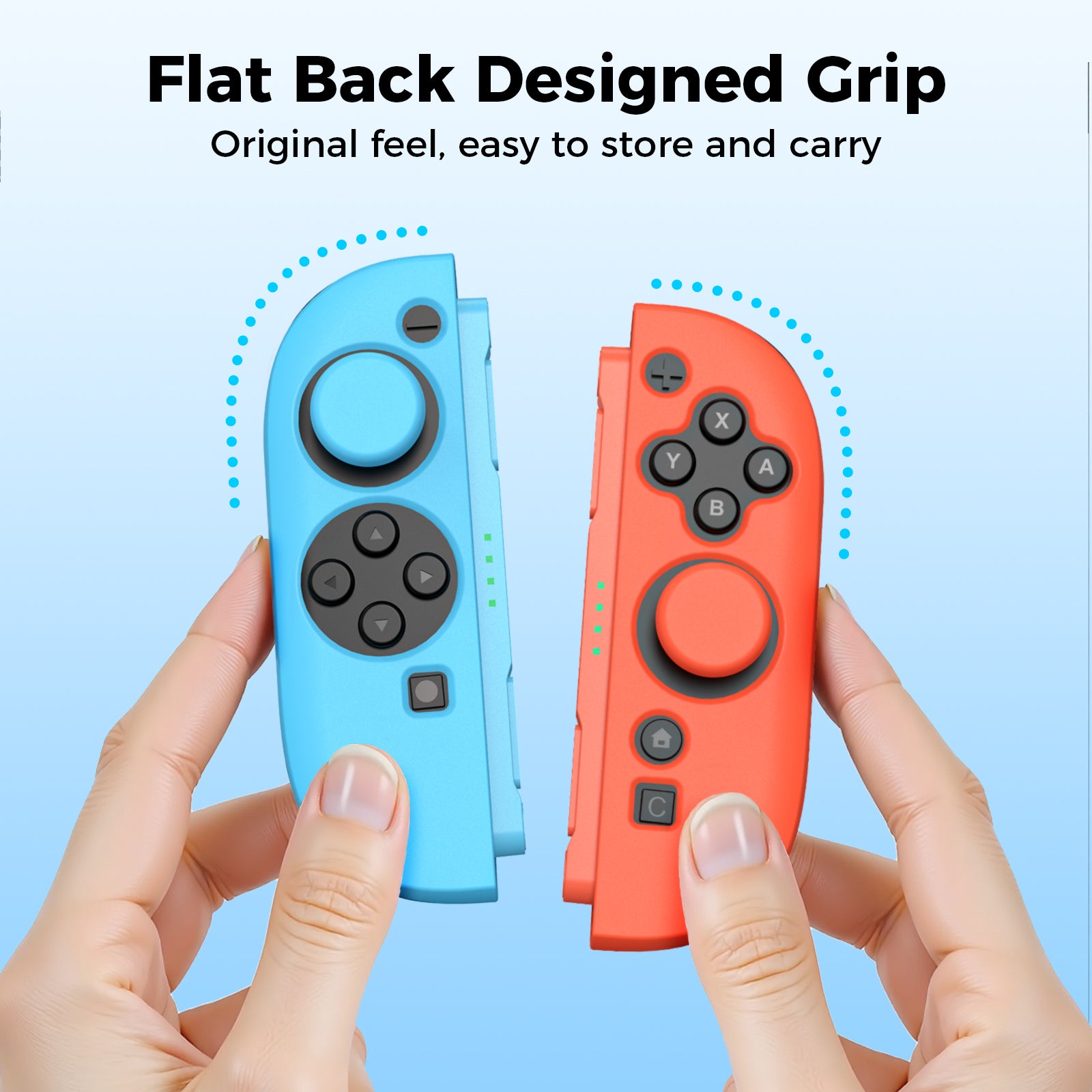 IINE Flat Back Silicone Protective case with Joystick Caps for switch 2