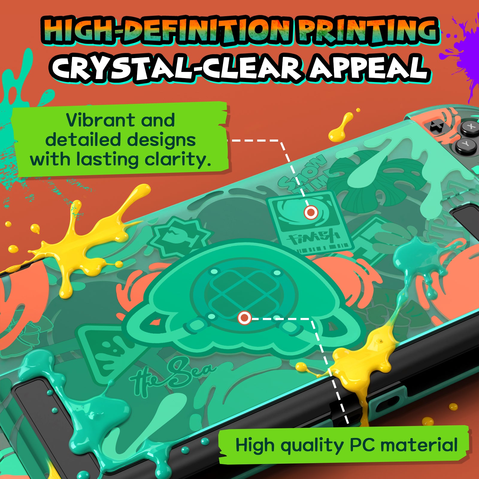 IINE Color Strike Protective Case for Switch 2 Atomic Green