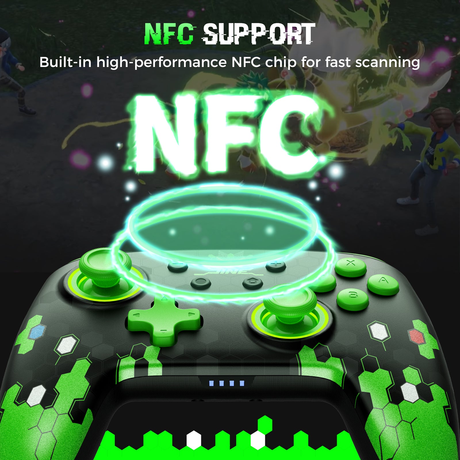 IINE Jormungandr Series for NS2 :Pro Controller / Protective Case/ Thumb Grips(Set of 8)/ Magnetic Game Card Case for / Silicone case for NS2 Pro Controller/Tempered Glass