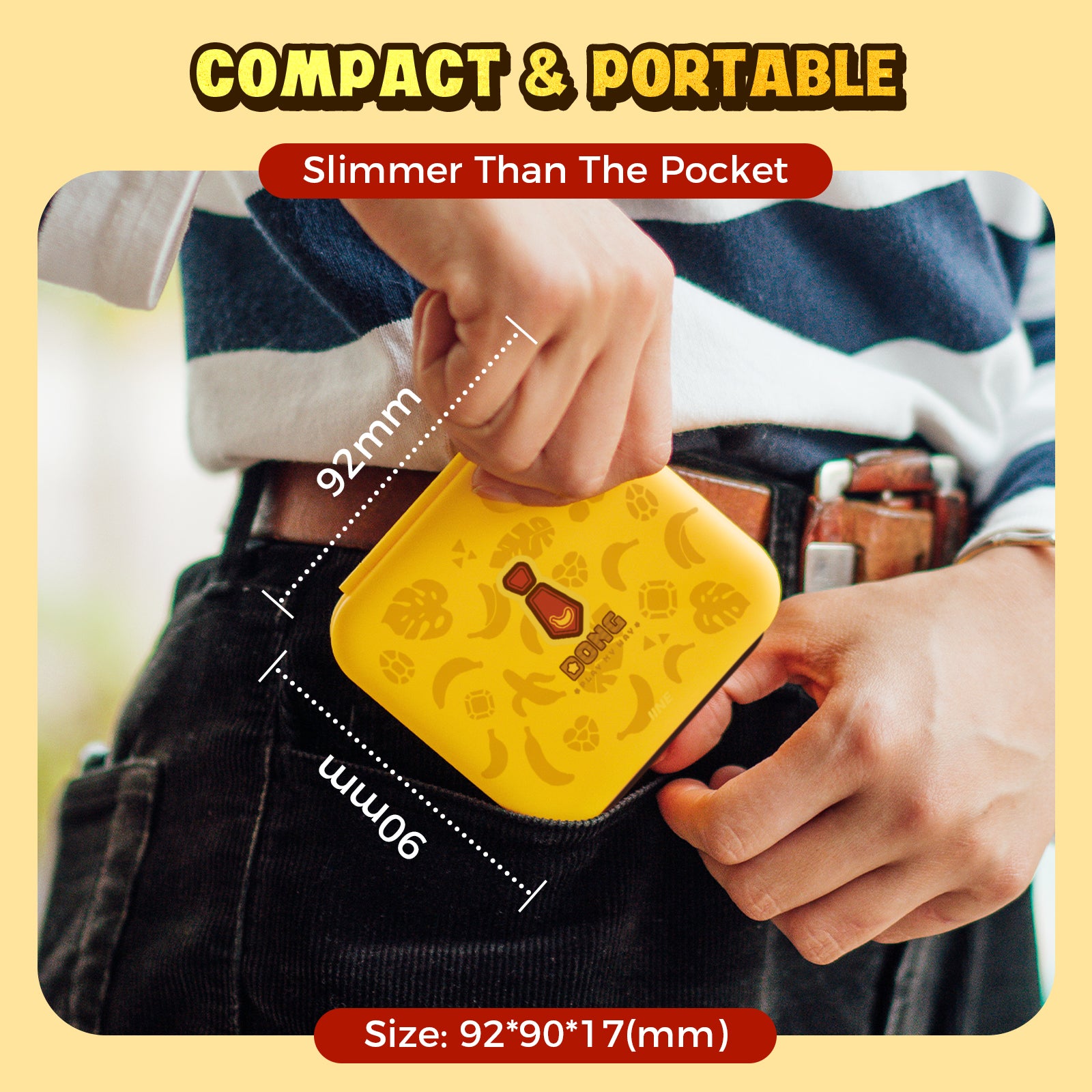 IINE Banana Hero Protective Case & Tempered Glass Film & Storage Bag & Game Card Case for Switch 2