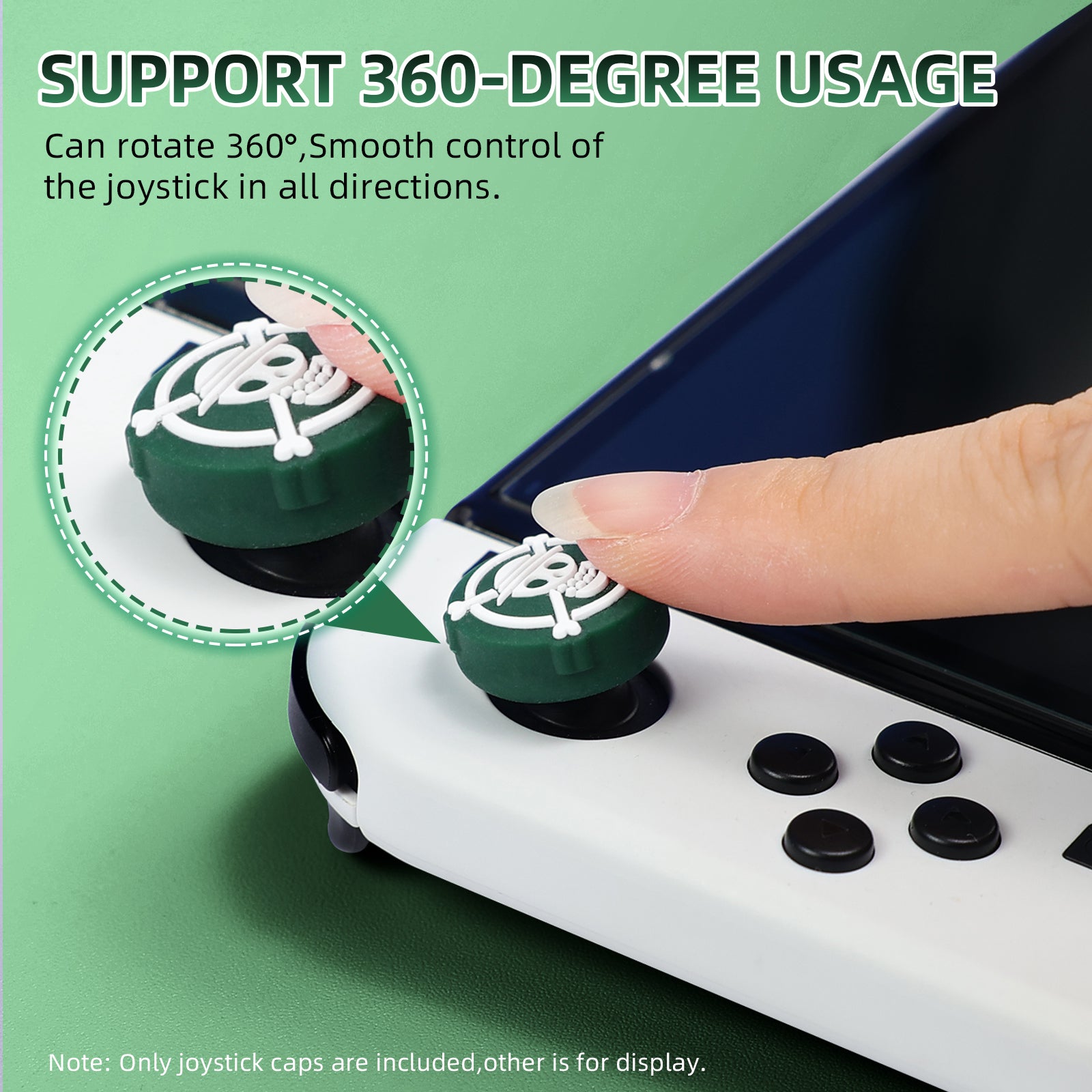 IINE Cartoon Silicone Thumb Grip Caps for Nintendo Switch