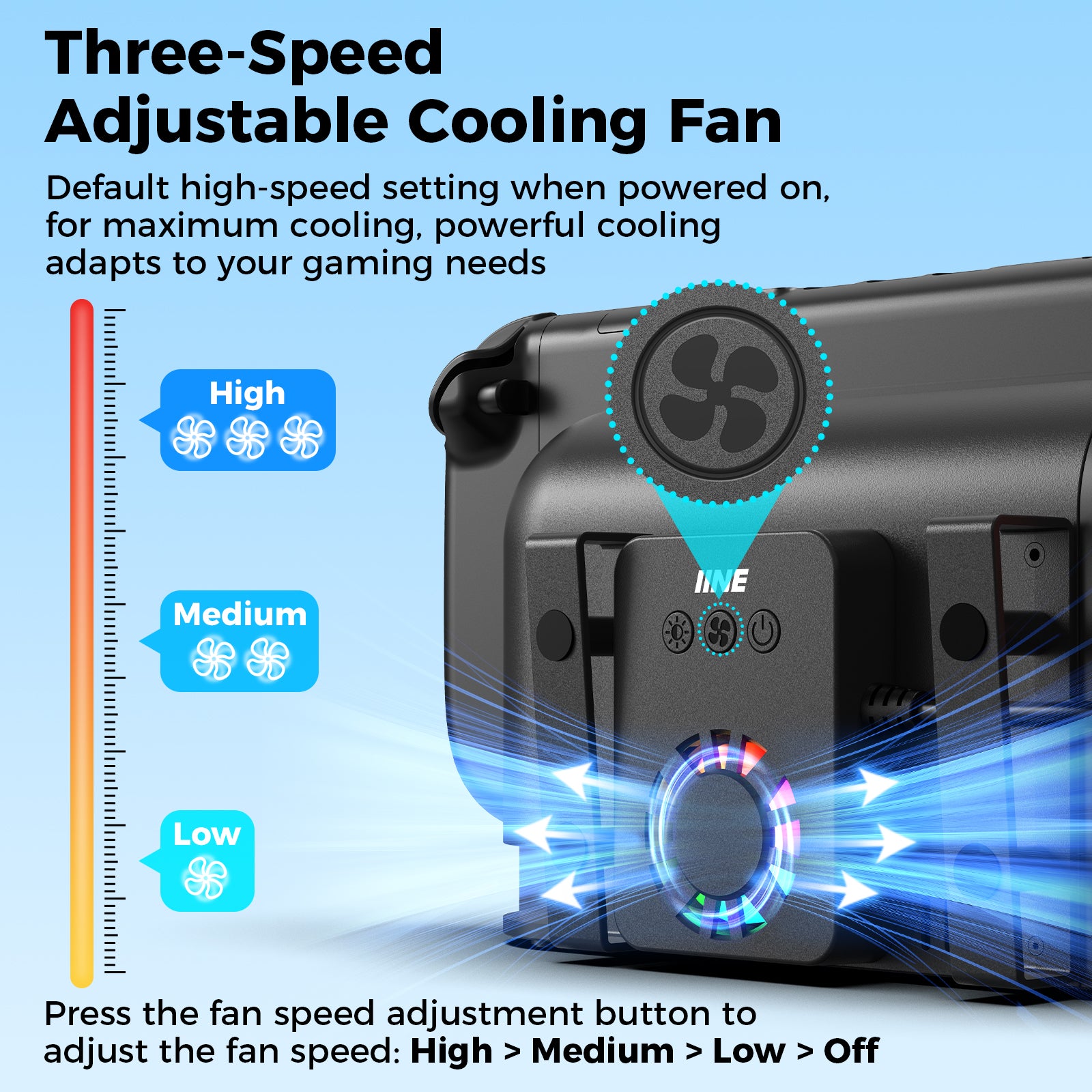 IINE Back Cover Cooling Fan for switch 2