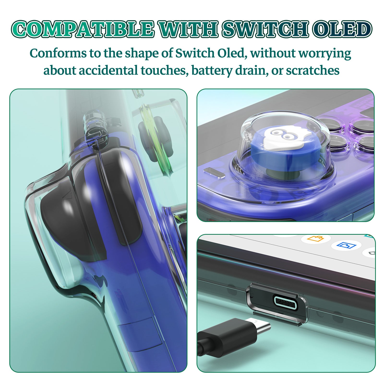 IINE Transparent PC Storage Case for Switch Oled