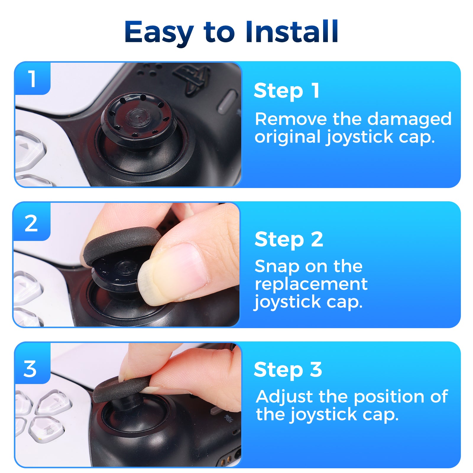 IINE JOYSTICK REPLACEMENT CAPS FOR PS5 /Comfortable Feel ,Easy to install