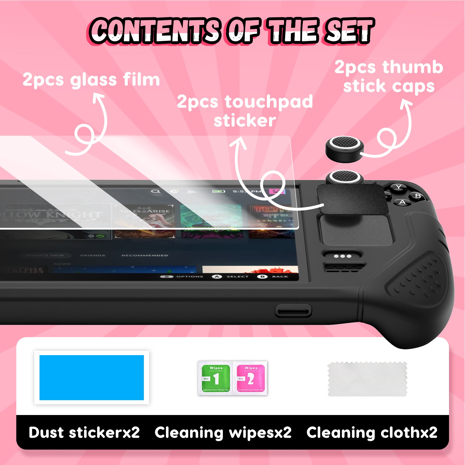 IINE Steam Deck OLED Protective Case Set