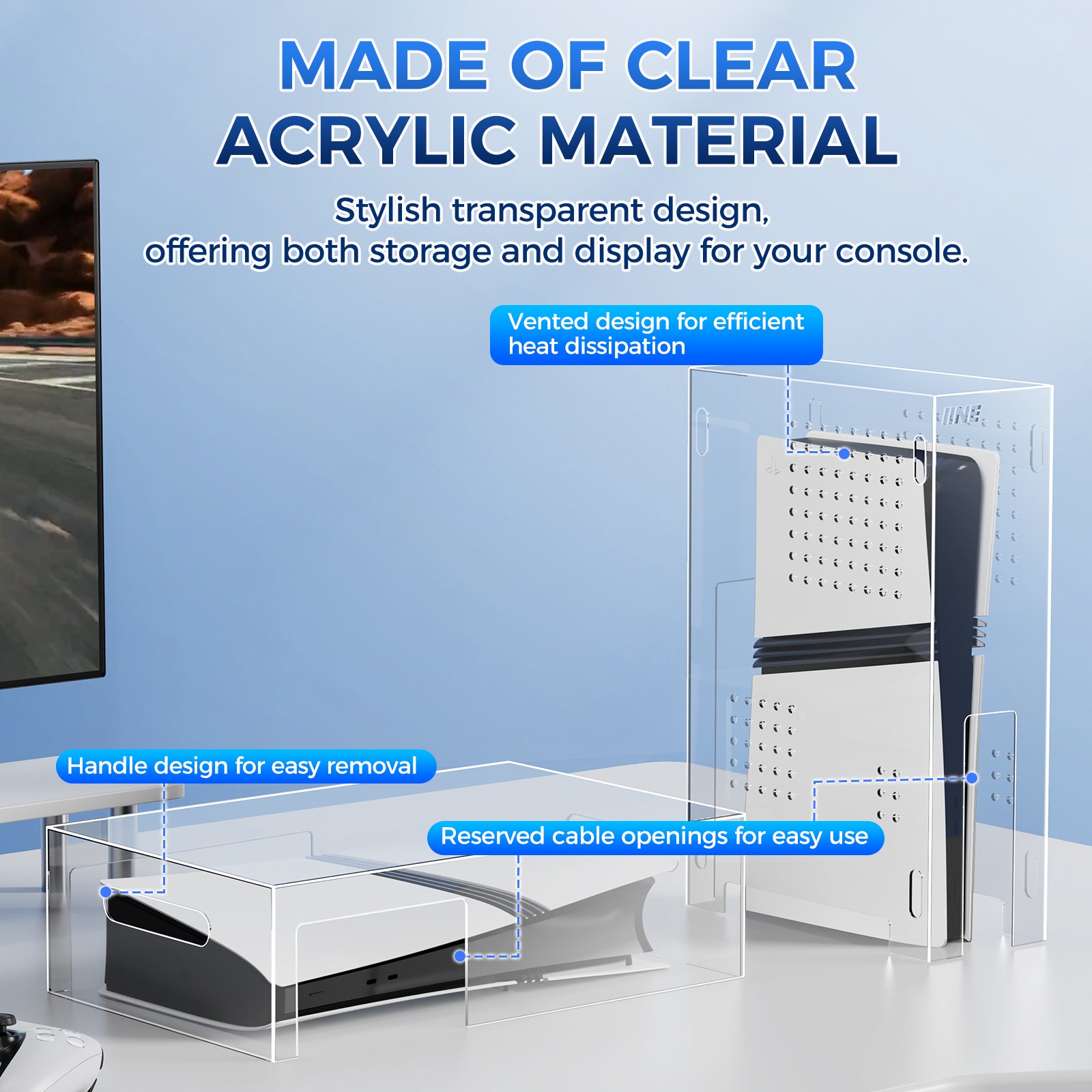 IINE Acrylic Dust Cover for PS5 Pro