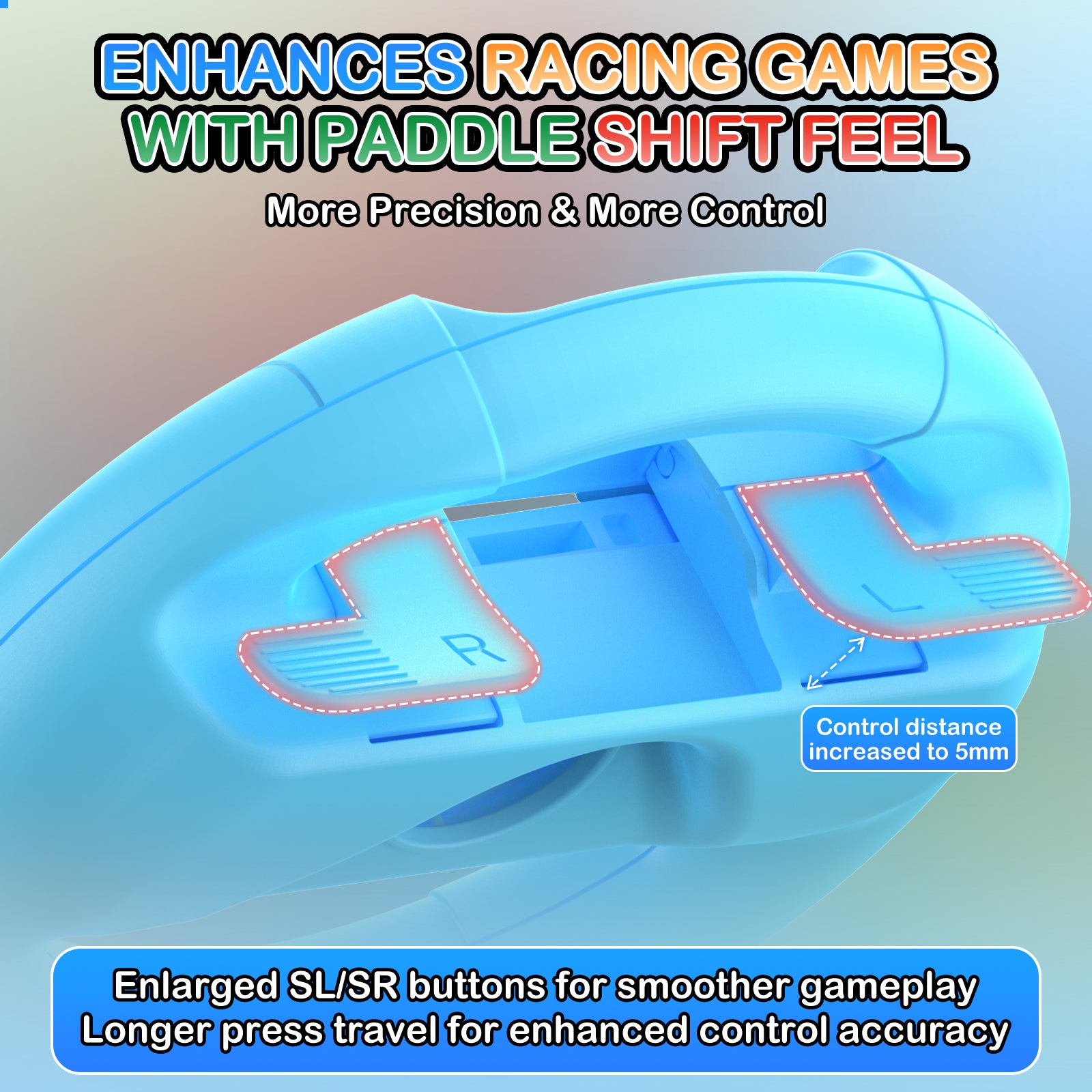 IINE Steering Wheel Grip for Switch 2 & Switch 1