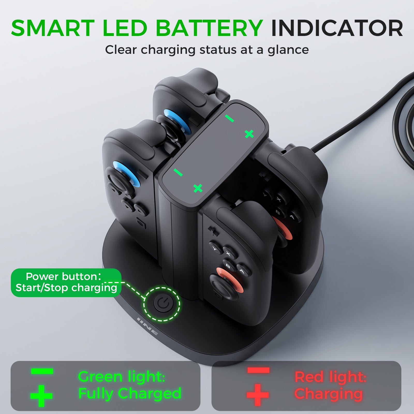 IINE 4-in-1 Charging Stand for Switch 2