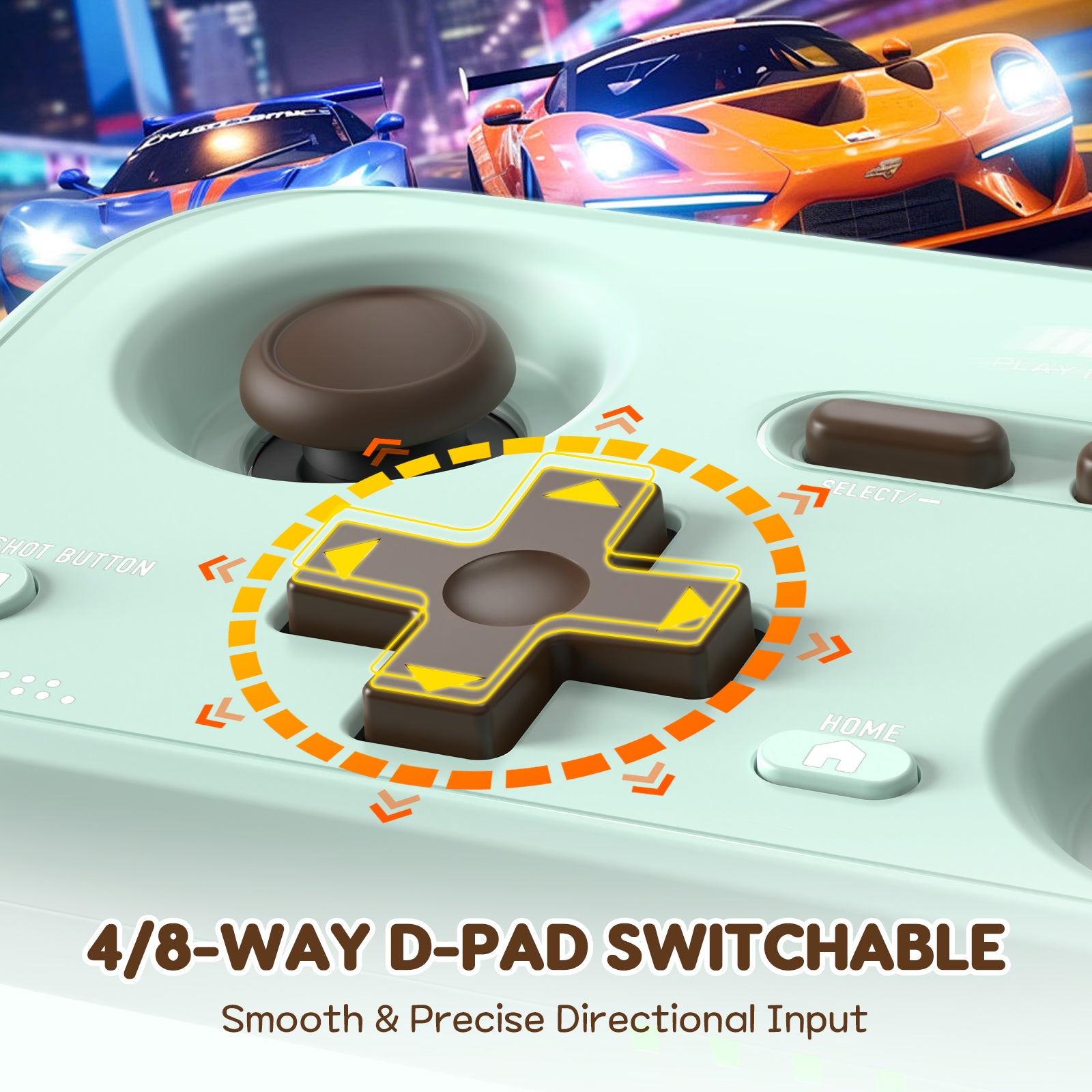 IINE Retro Pocket Controller for Switch 2/ Switch /Hall Effect Joystick Bluetooth Wireless Gamepad Turbo Vibration Portable Controller for PC Phone Steam Deck