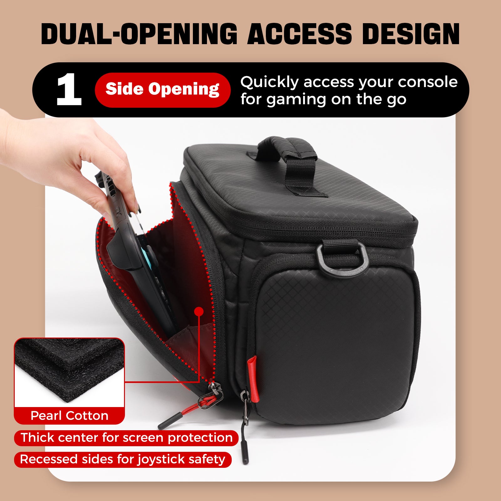 IINE Quick-detach design Crrrying Storage Bag for Switch 2