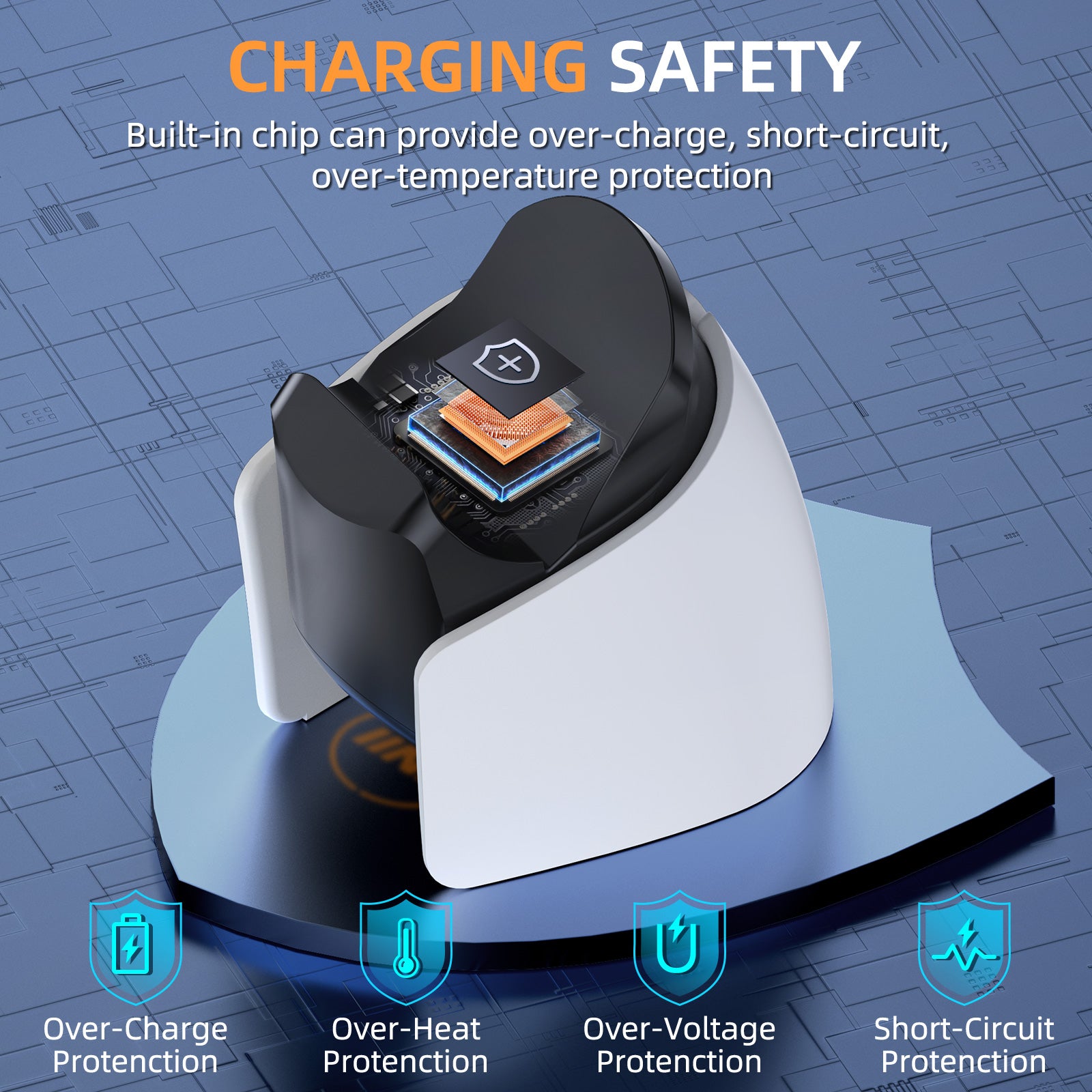 IINE Mini charging Dock for PS5 DualSense Edge Controller/DualSense Controller