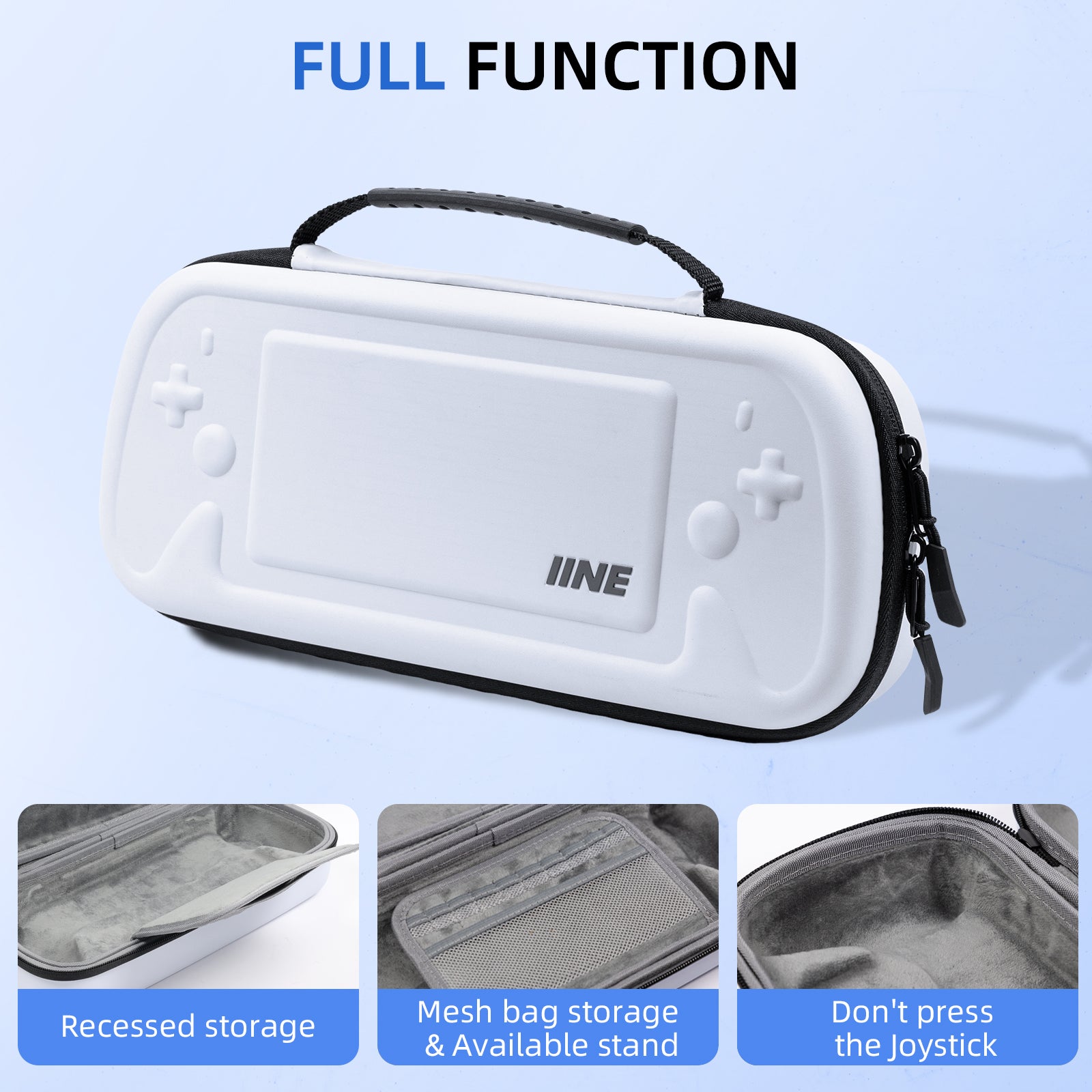 IINE Storage bag for Playstation Portal Compatible with IINE protective case Built-in stand Pressure resistant Durable Waterproof Splashproof