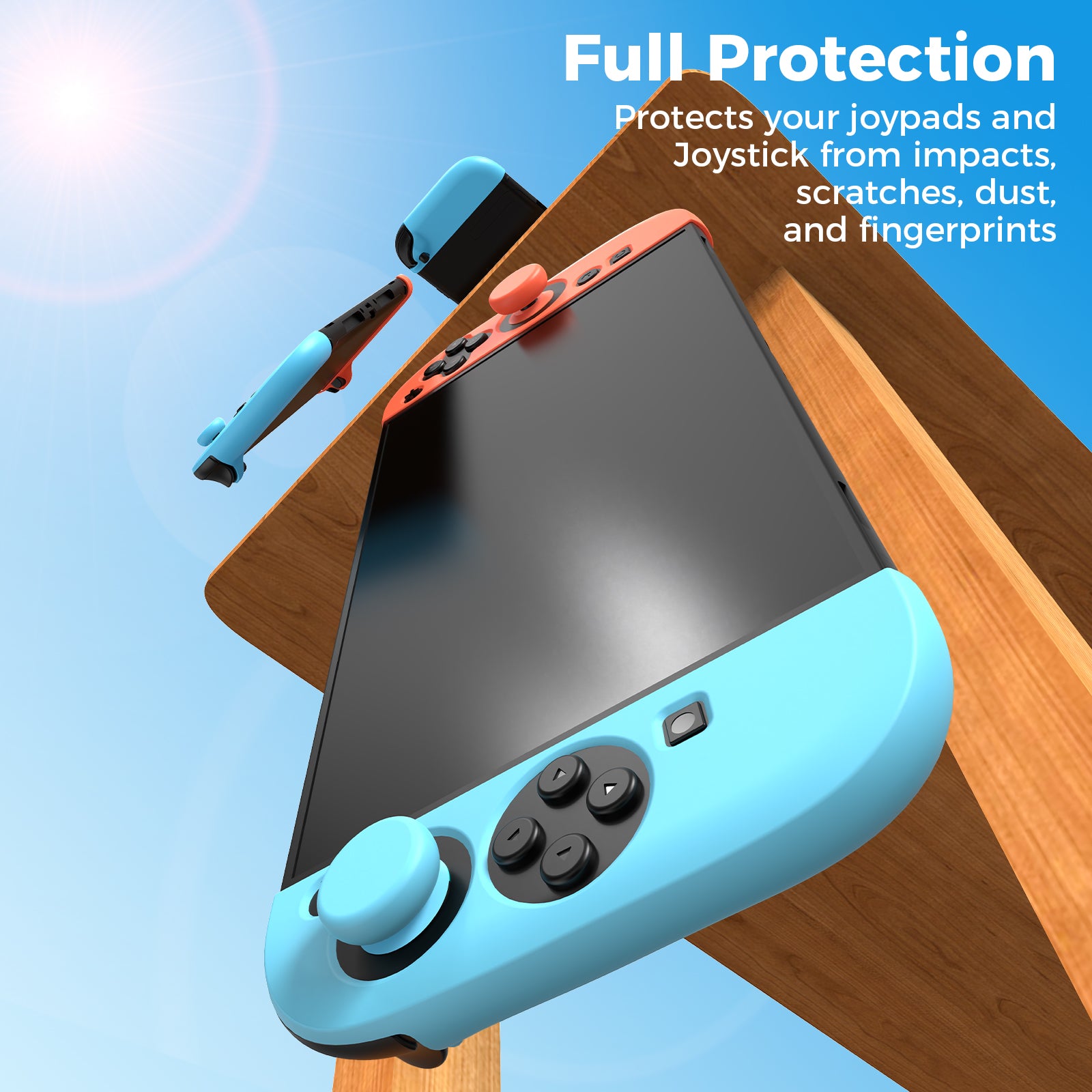 IINE Flat Back Silicone Protective case with Joystick Caps for switch 2