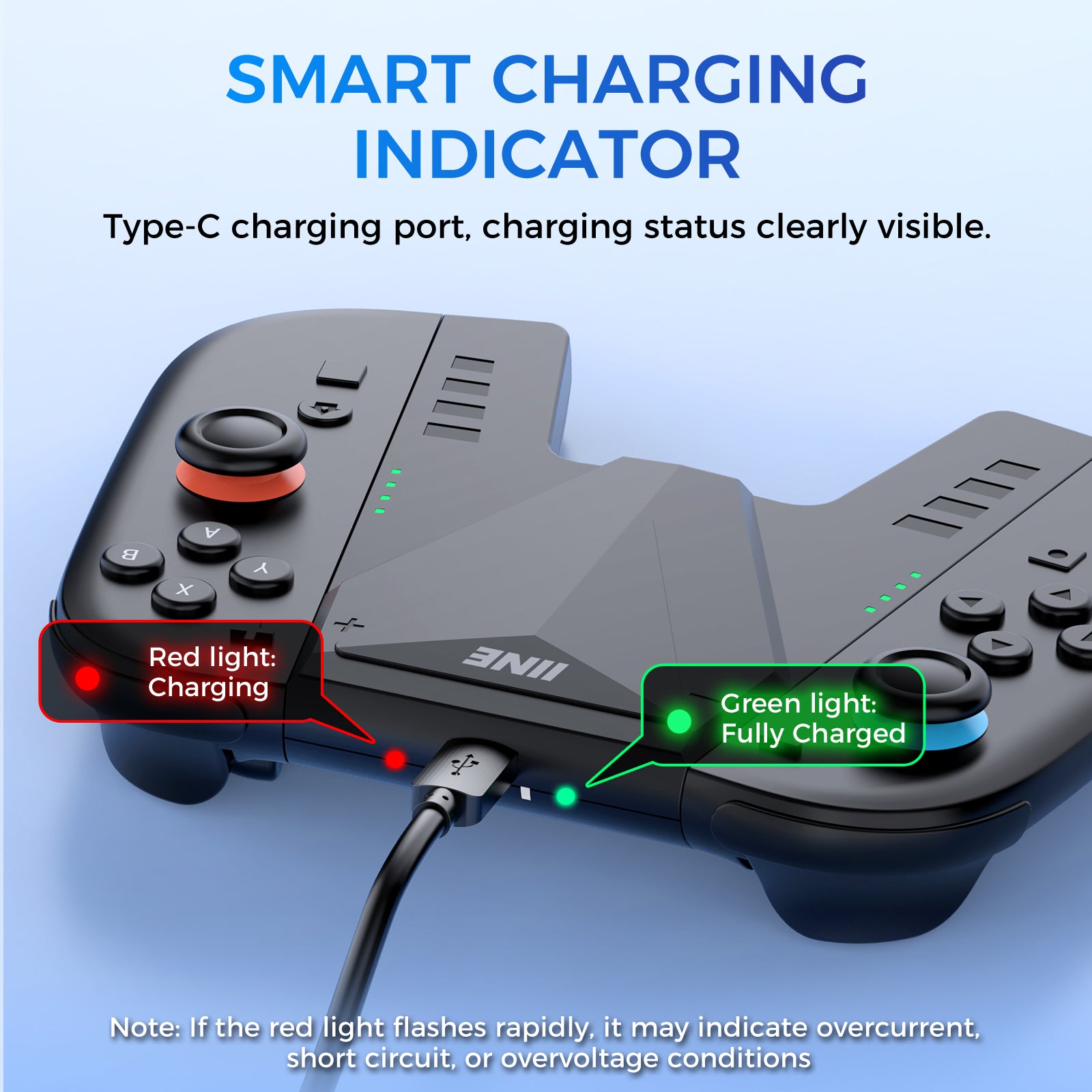 IINE Charging Grip with Battery for Switch 2