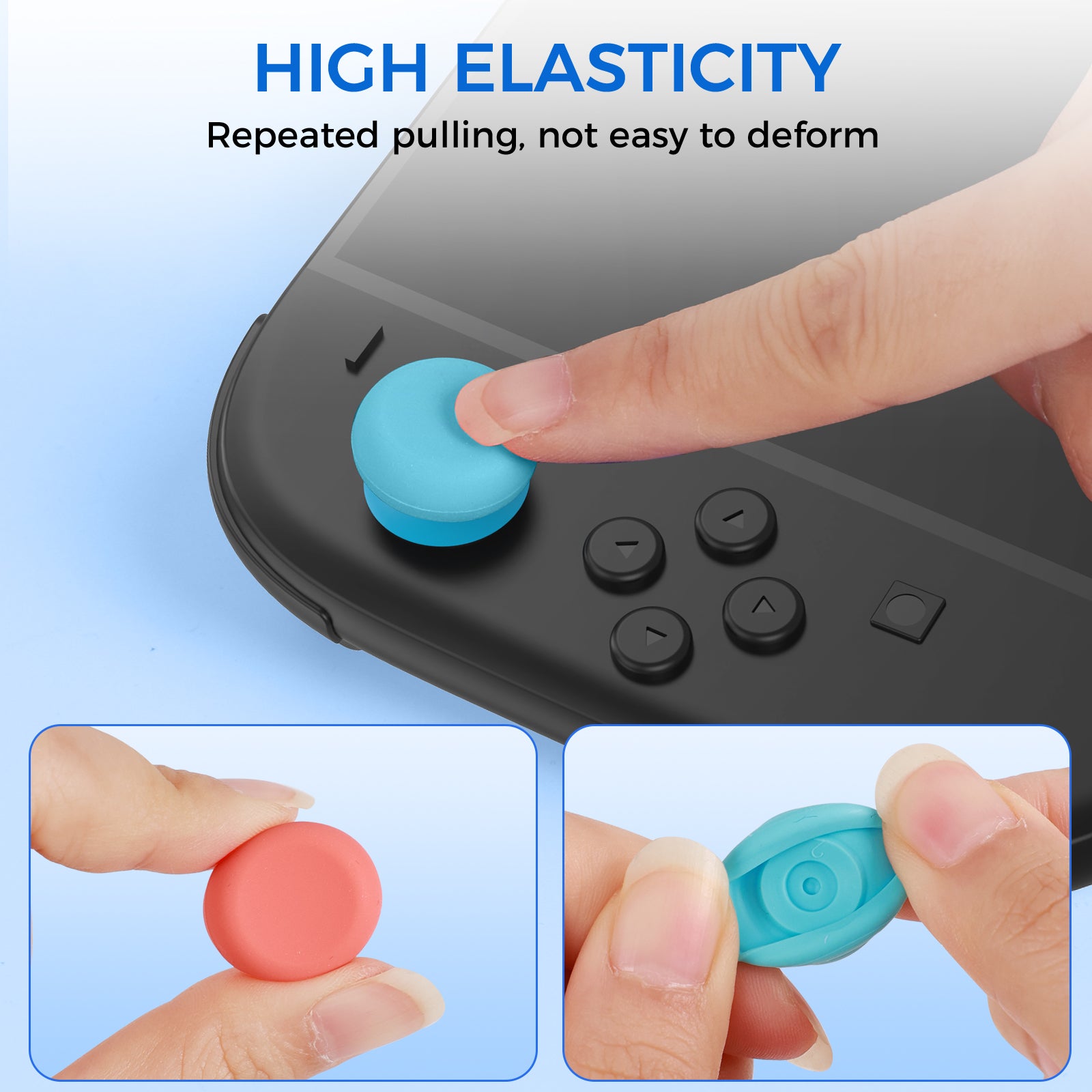 IINE Dual-Heiight Silicone Joystick Caps for Switch 2