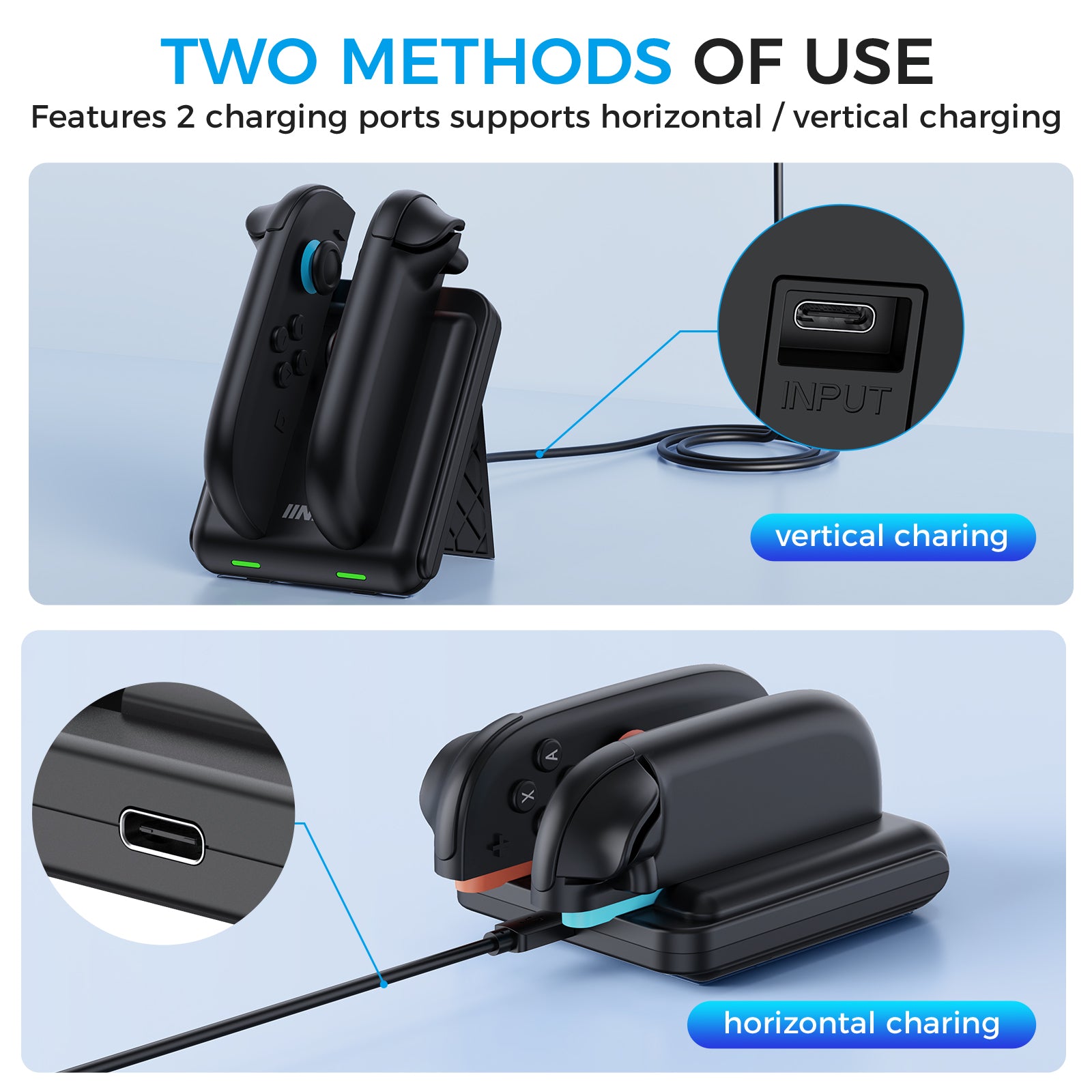 IINE Dual Charging Stand for Switch 2