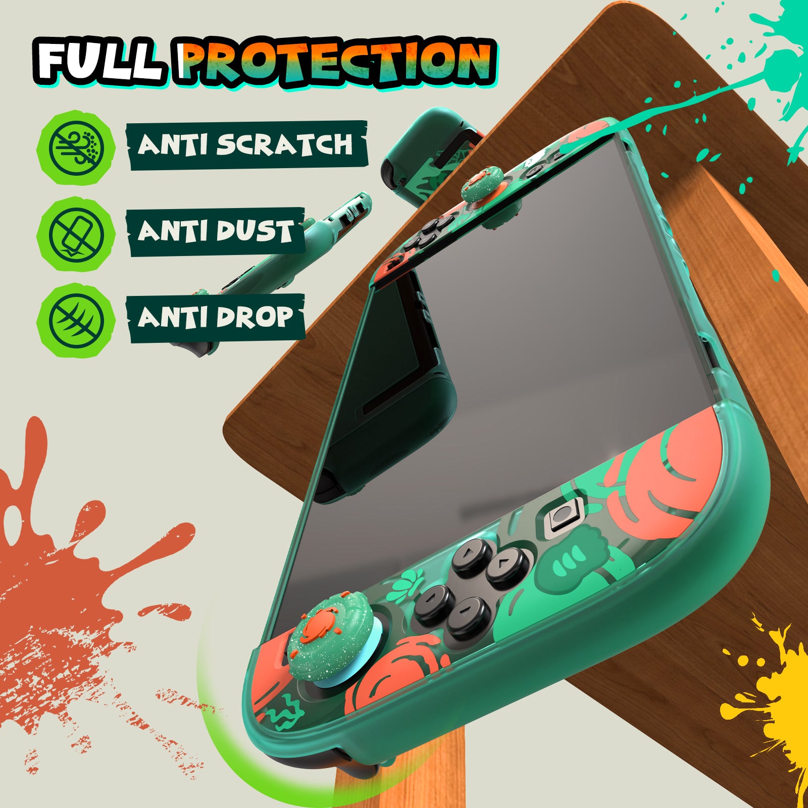 IINE Color Strike Protective Case for Switch 2 Atomic Green