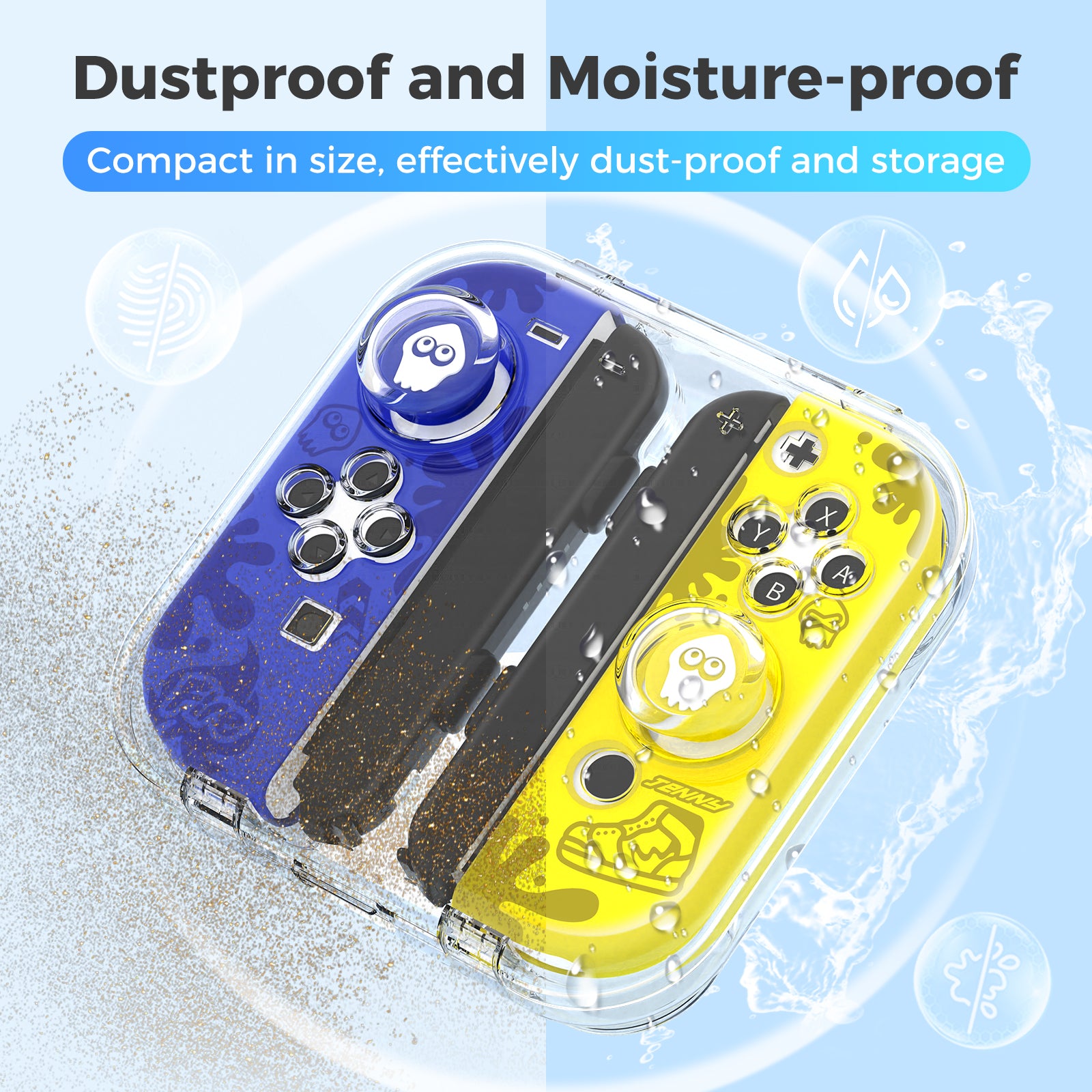 IINE Transparent Storage Case for Joy-con /  Pressure-Resistant Joystick Design