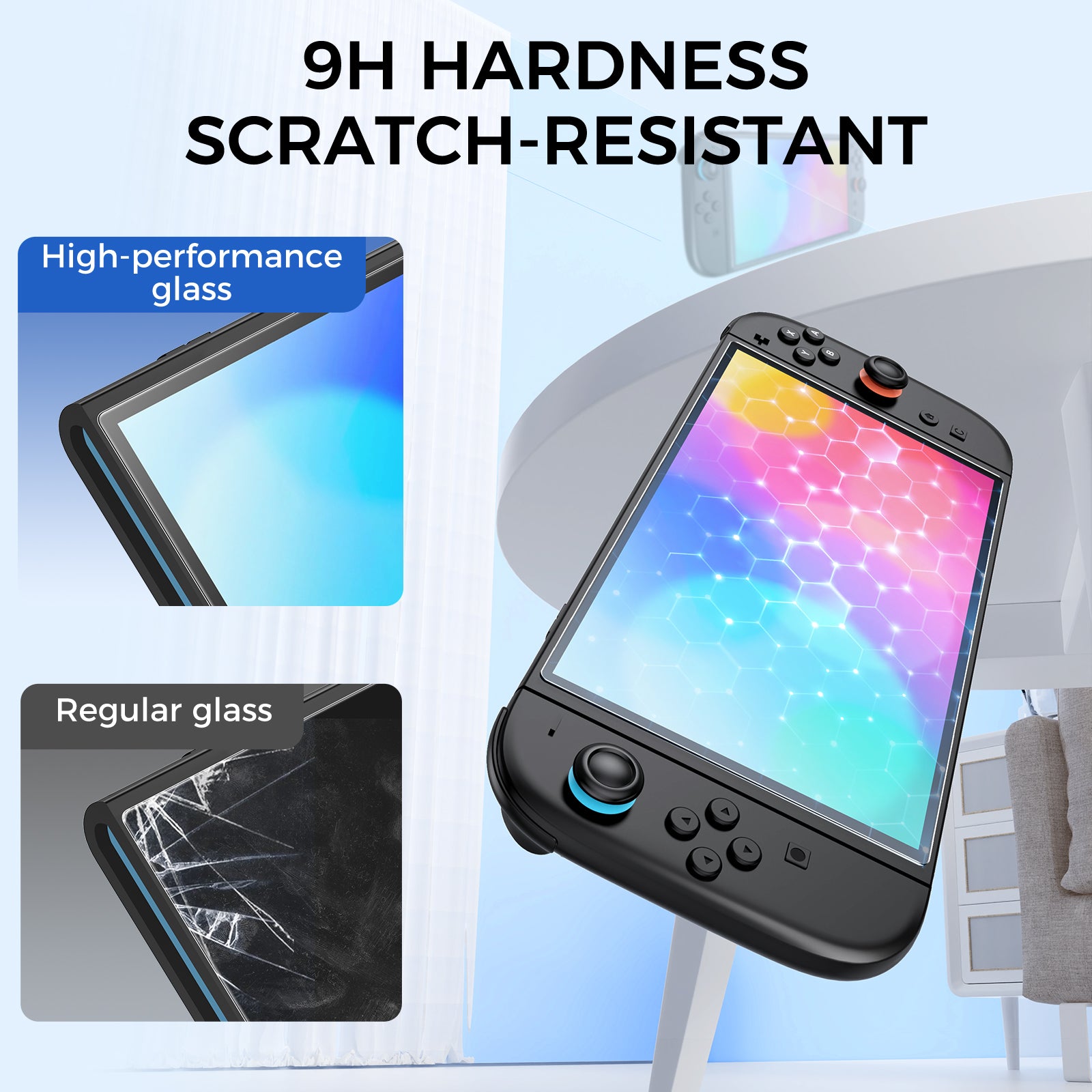 IINE Tempered Glass Screen Protector with Auxiliary device for Switch 2