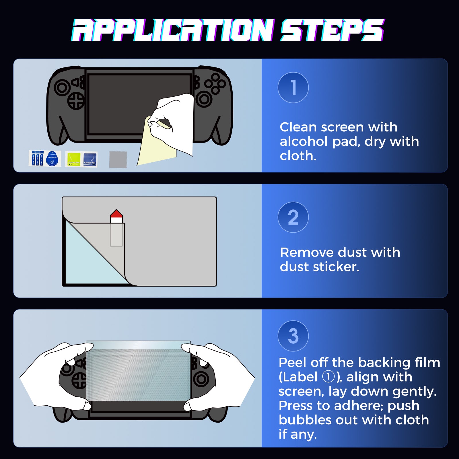 IINE Accessories for ROG Xbox Ally X /Carrying Storage Bag /HD&Anti-Blue Light  Tempered Glass Screen Protector /Thumbstick Grip