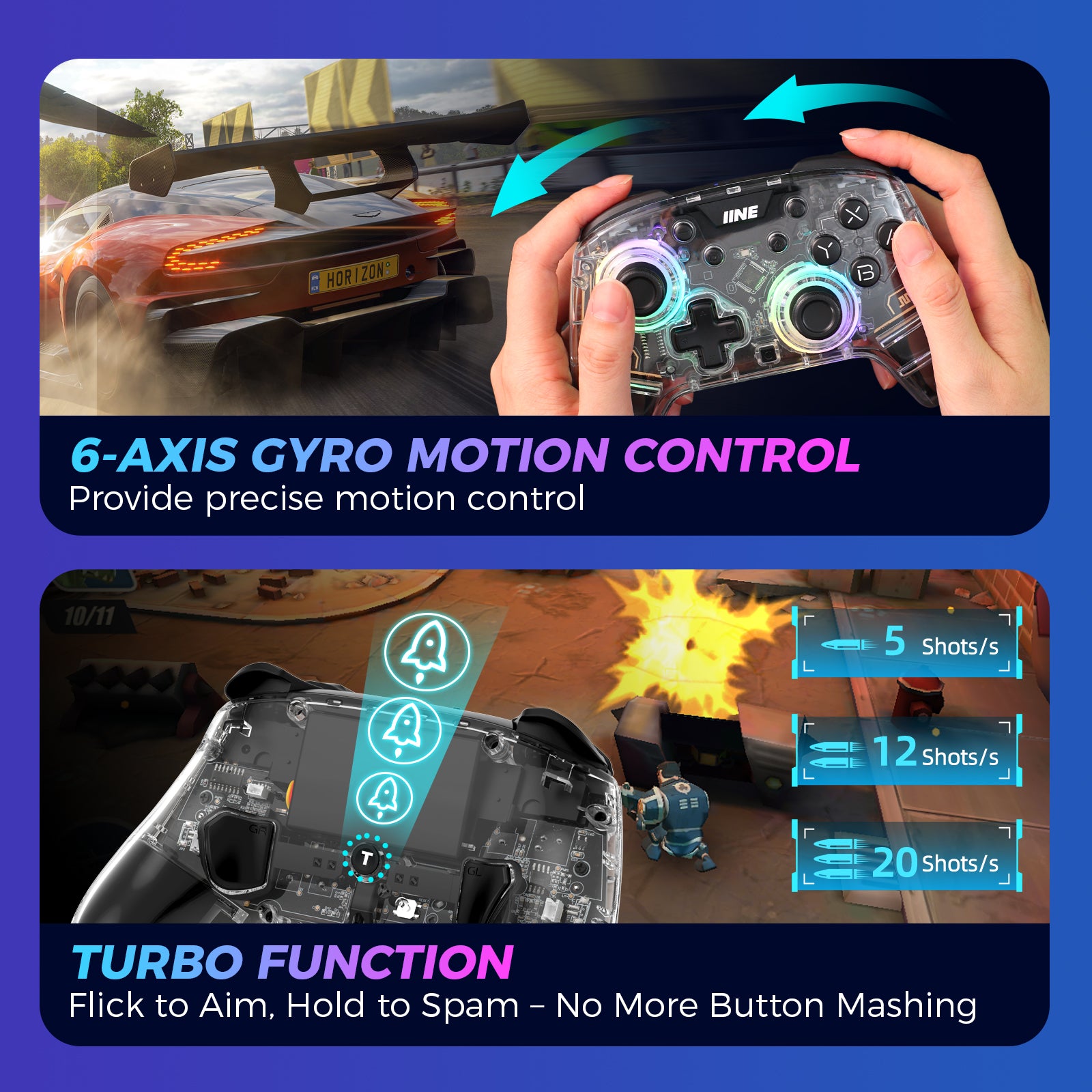 IINE Stella Series Wireless Controller for Switch 2