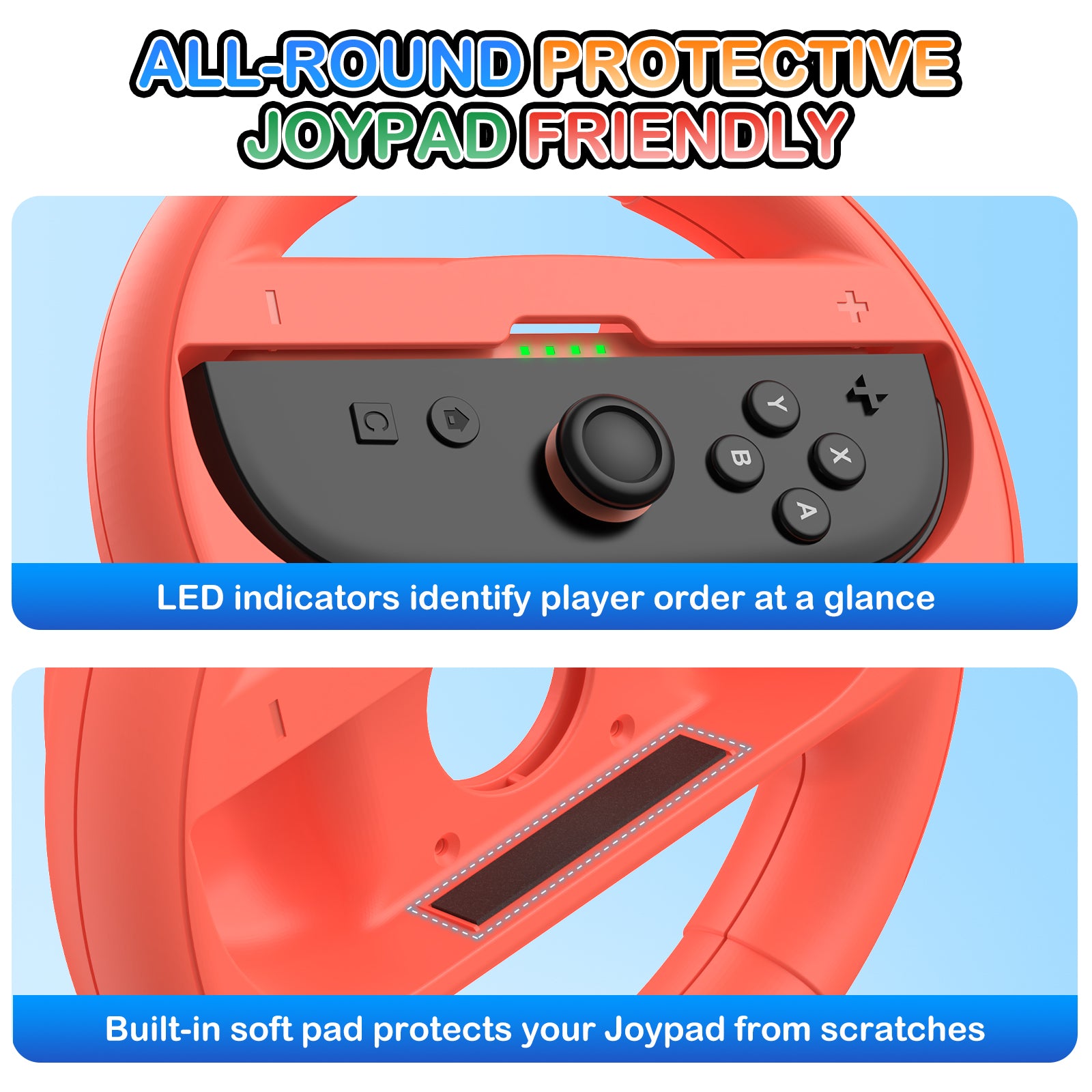 IINE Steering Wheel Grip for Switch 2 & Switch 1