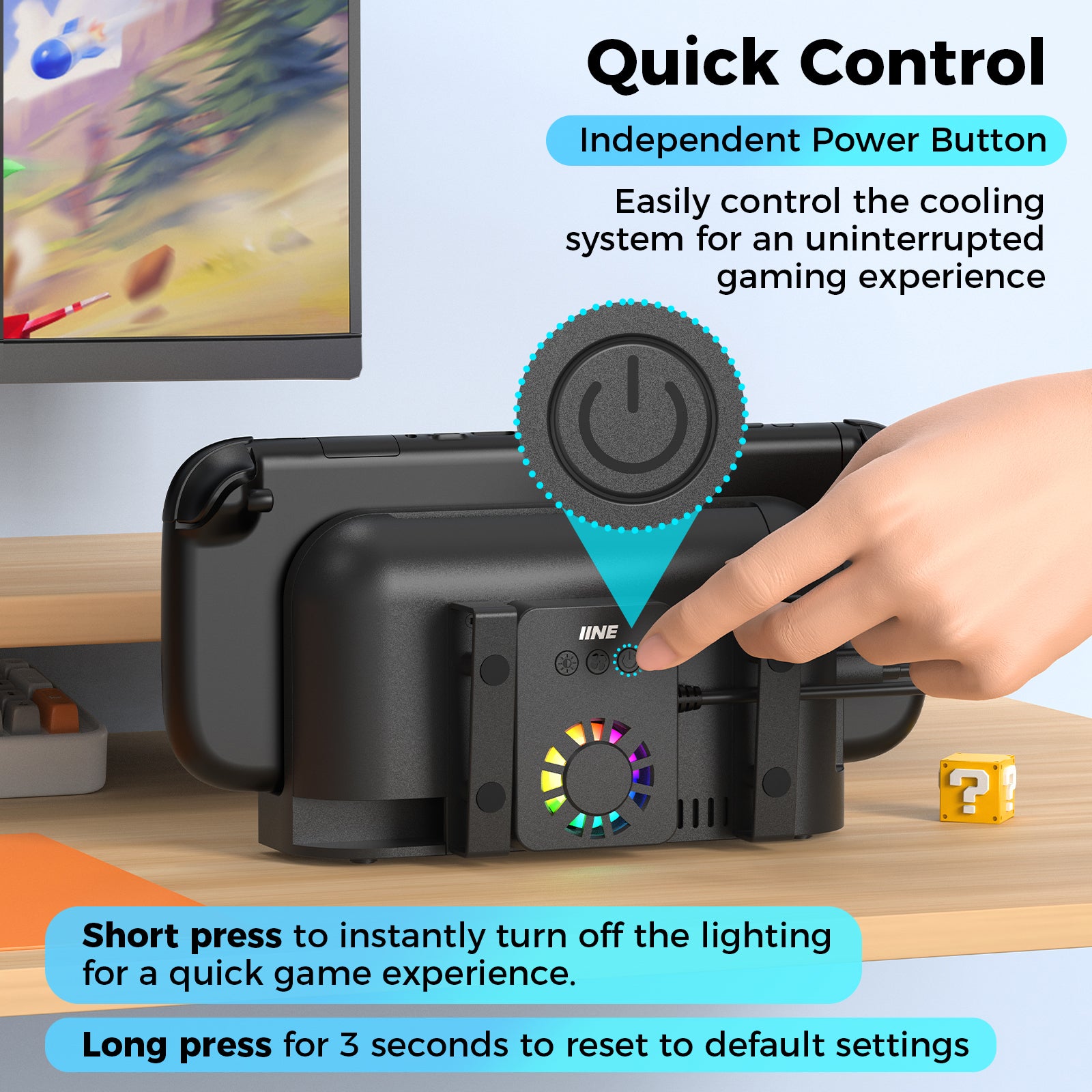 IINE Back Cover Cooling Fan for switch 2