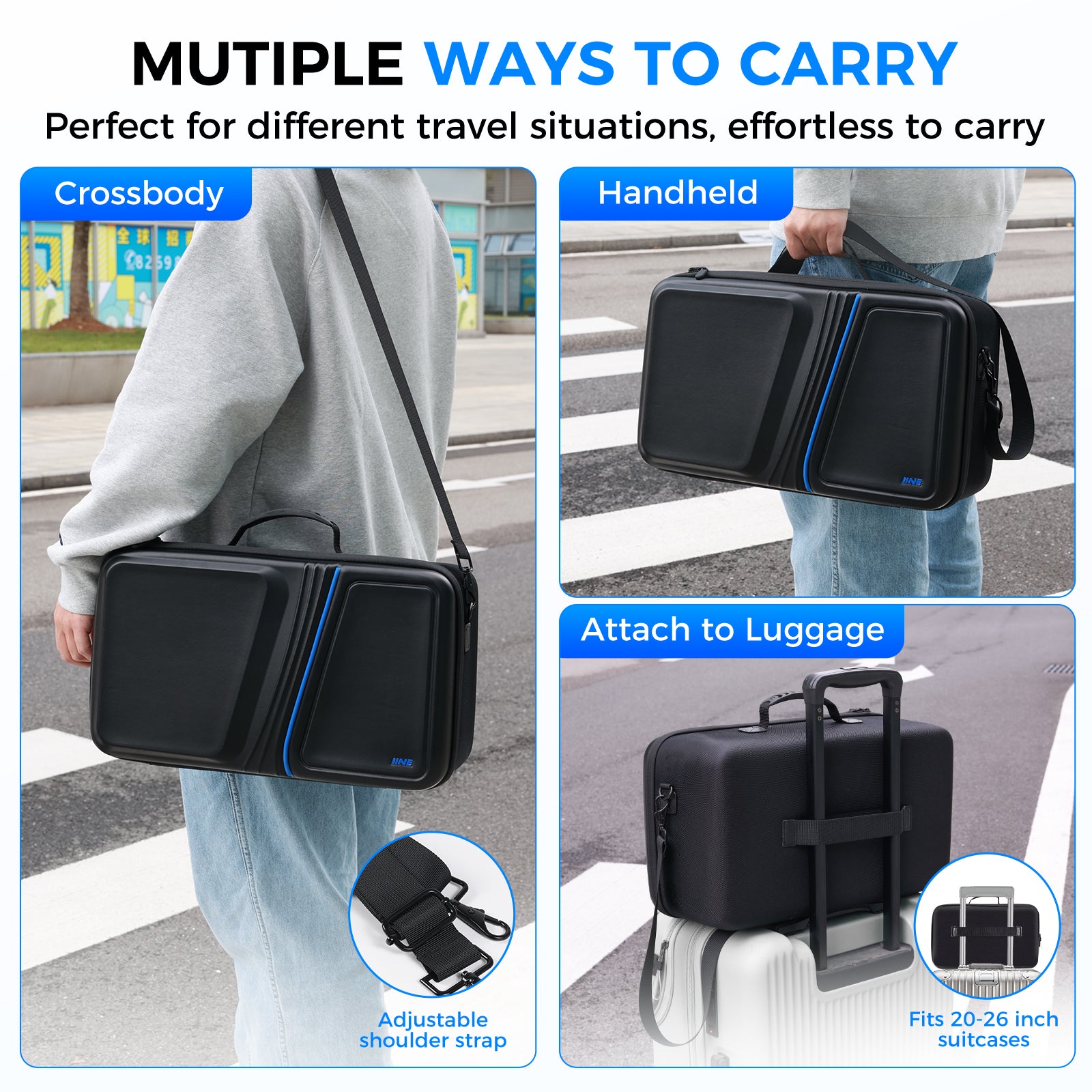 IINE CARRYING STORAGE BAG FOR PS5 PRO / Waterproof & Dustproof & Full Protection & Large Capacity & Practical & Convenient