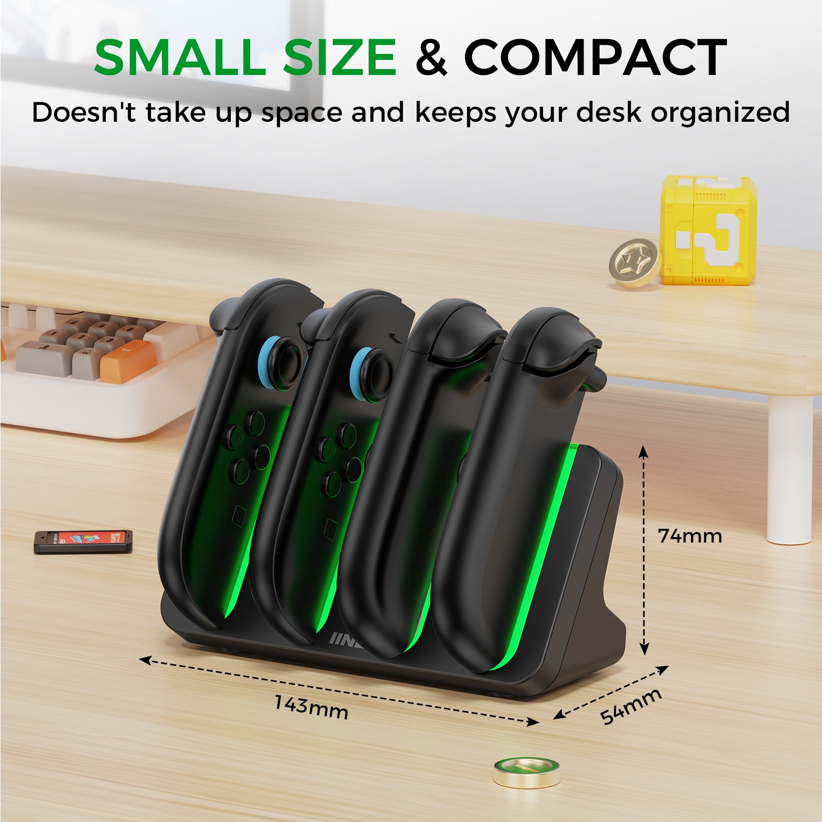 iine 4-in-1 Charging Stand for Switch 2 Fast Charging