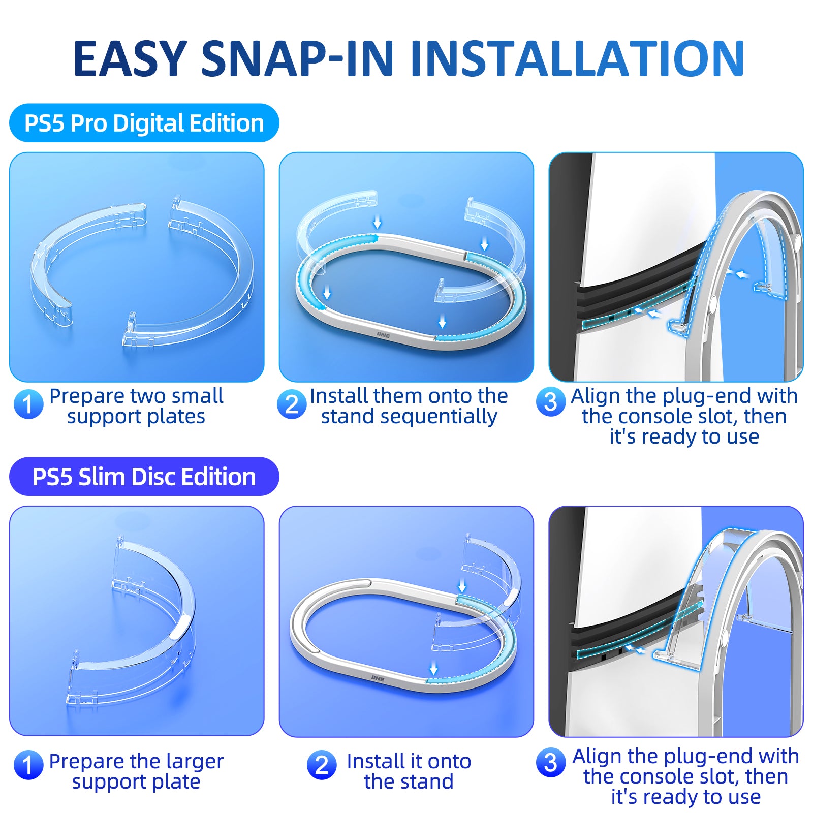 IINE Horizontal Stand for PS5 Pro