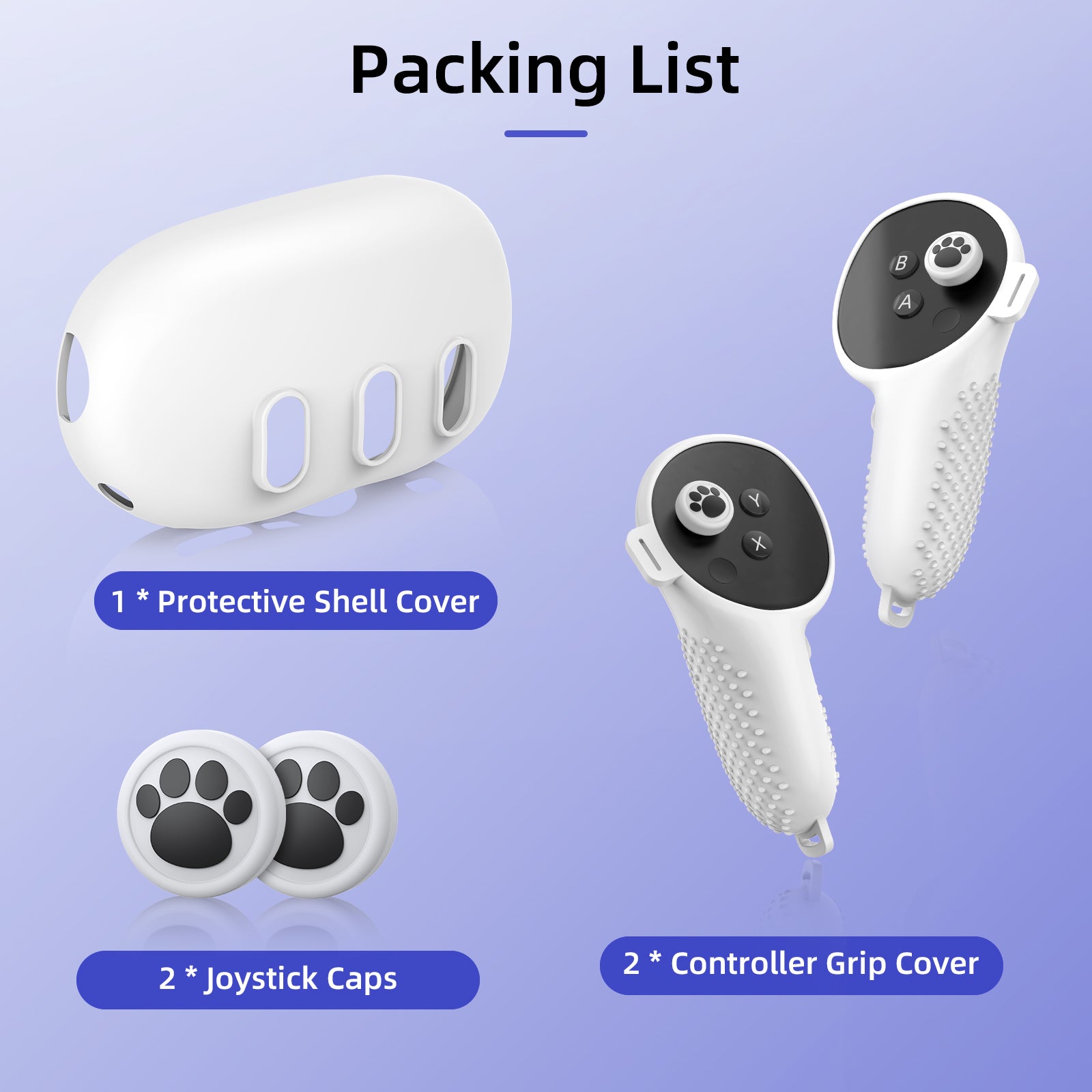 IINE Meta Quest 3 Controller and Headset Protective Covers