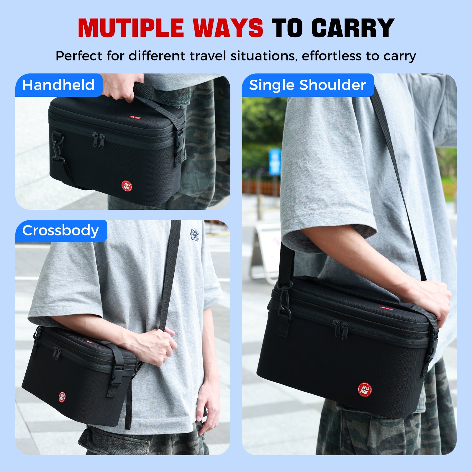 IINE Split Carrying Storage Bag for Switch 2 Compatible with a Full Set of Switch Accessories