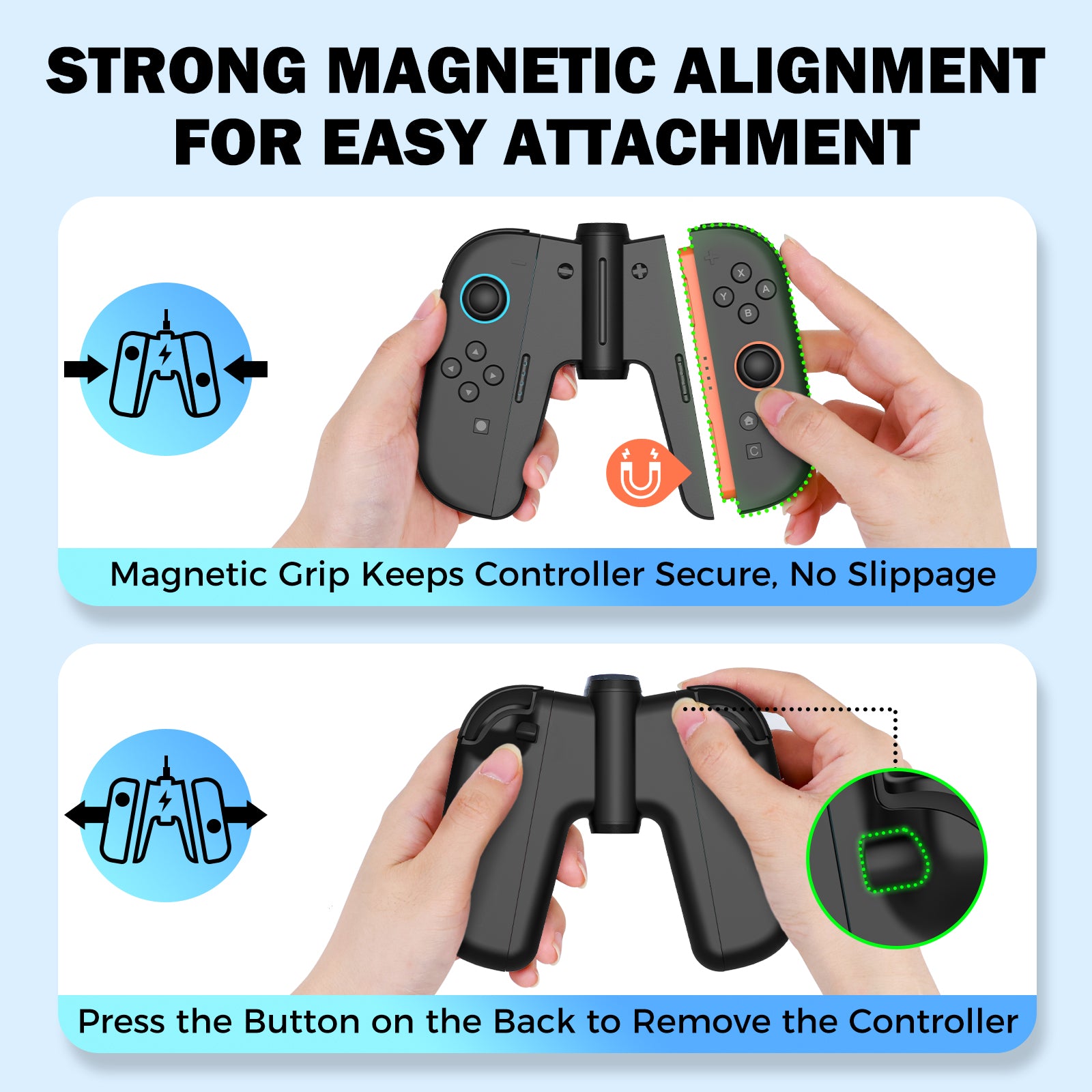 liNE Bridge-Shaped Charging Grip for Switch 2