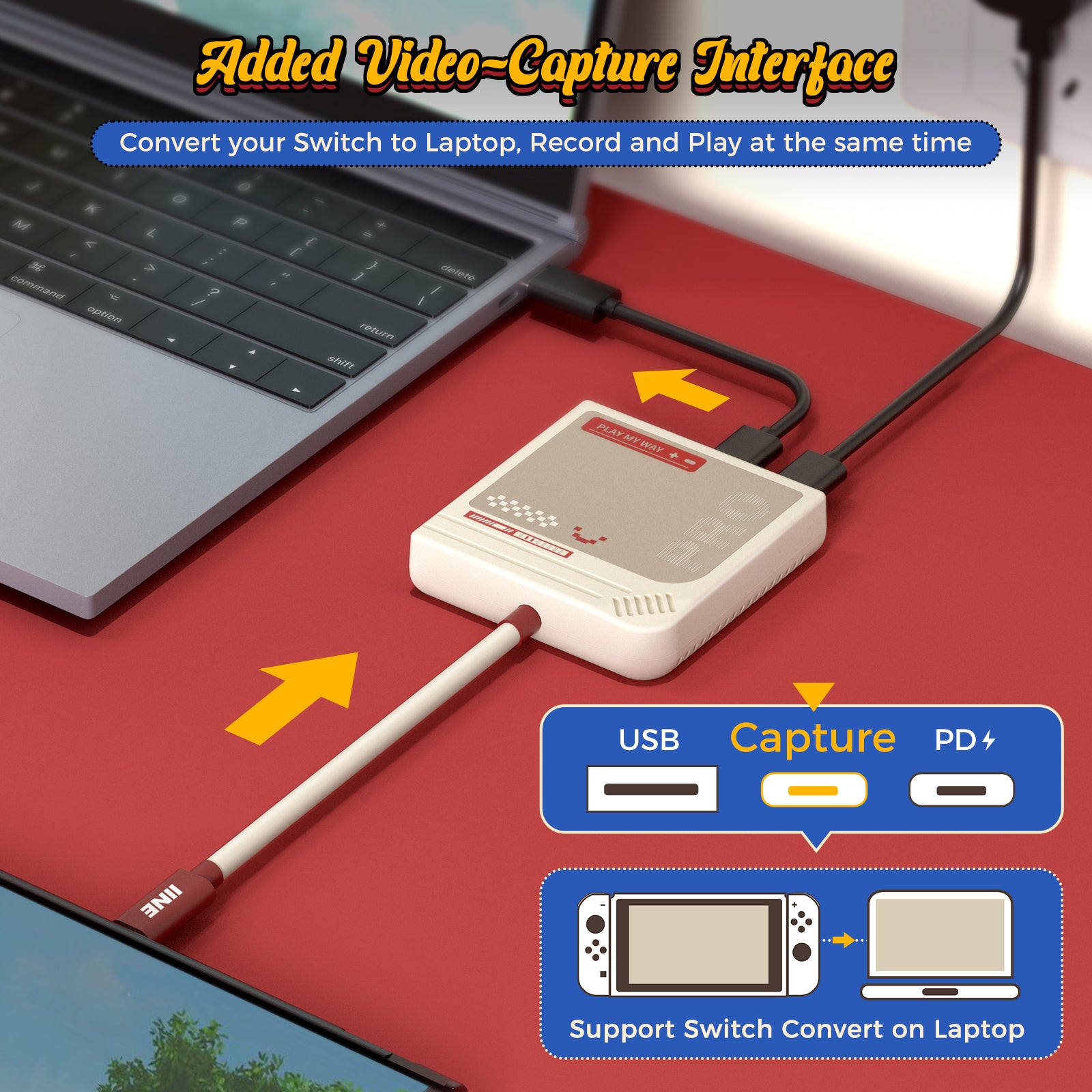 IINE 4-In-1 Switch Video Capture Card Converter