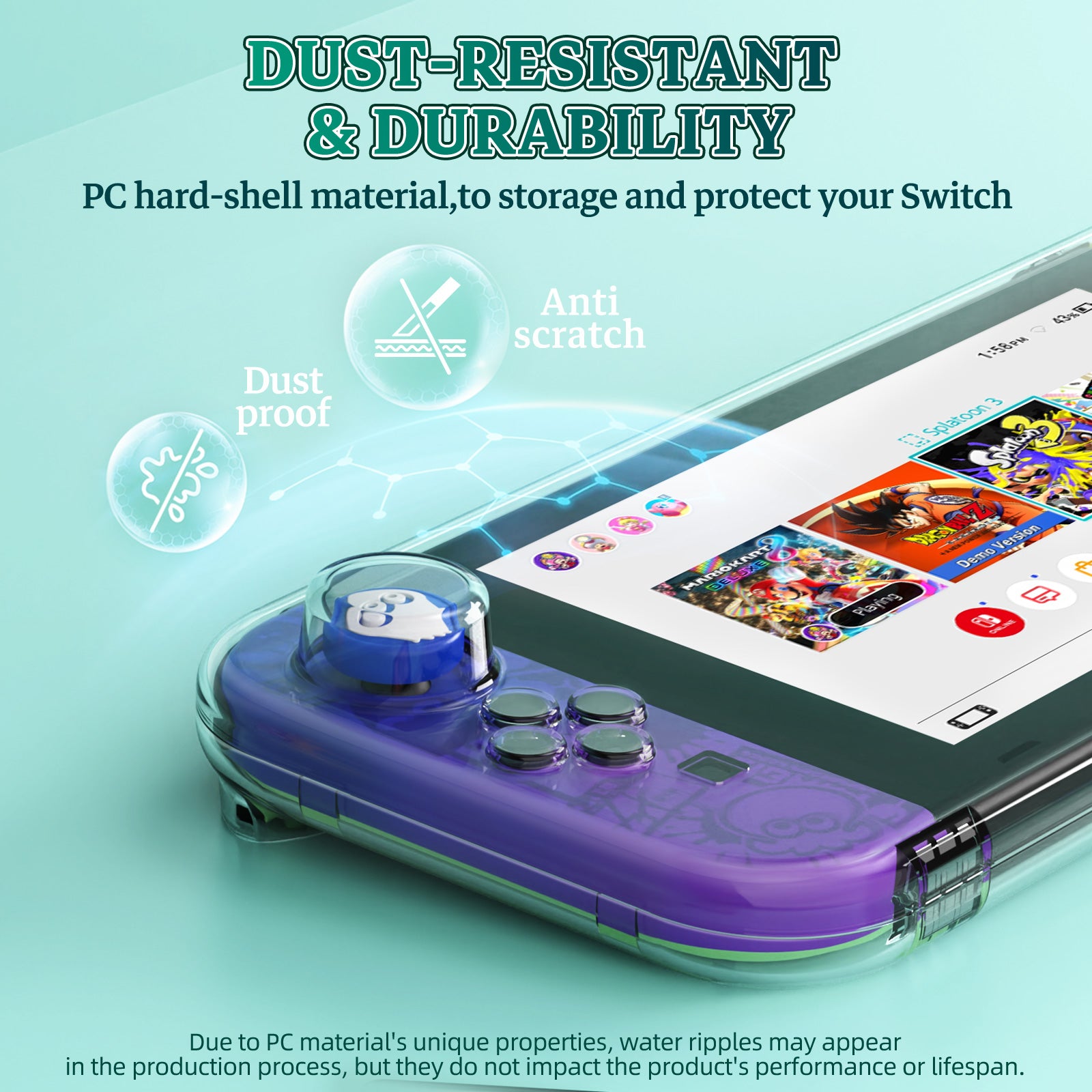 IINE Transparent PC Storage Case for Switch Oled