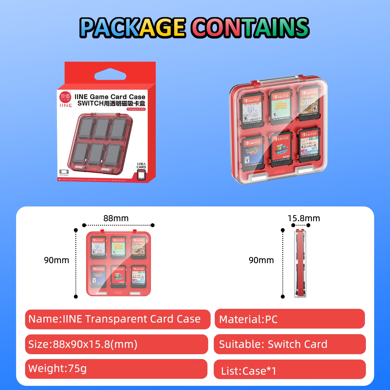lINE SWITCH GAME CARD CASE