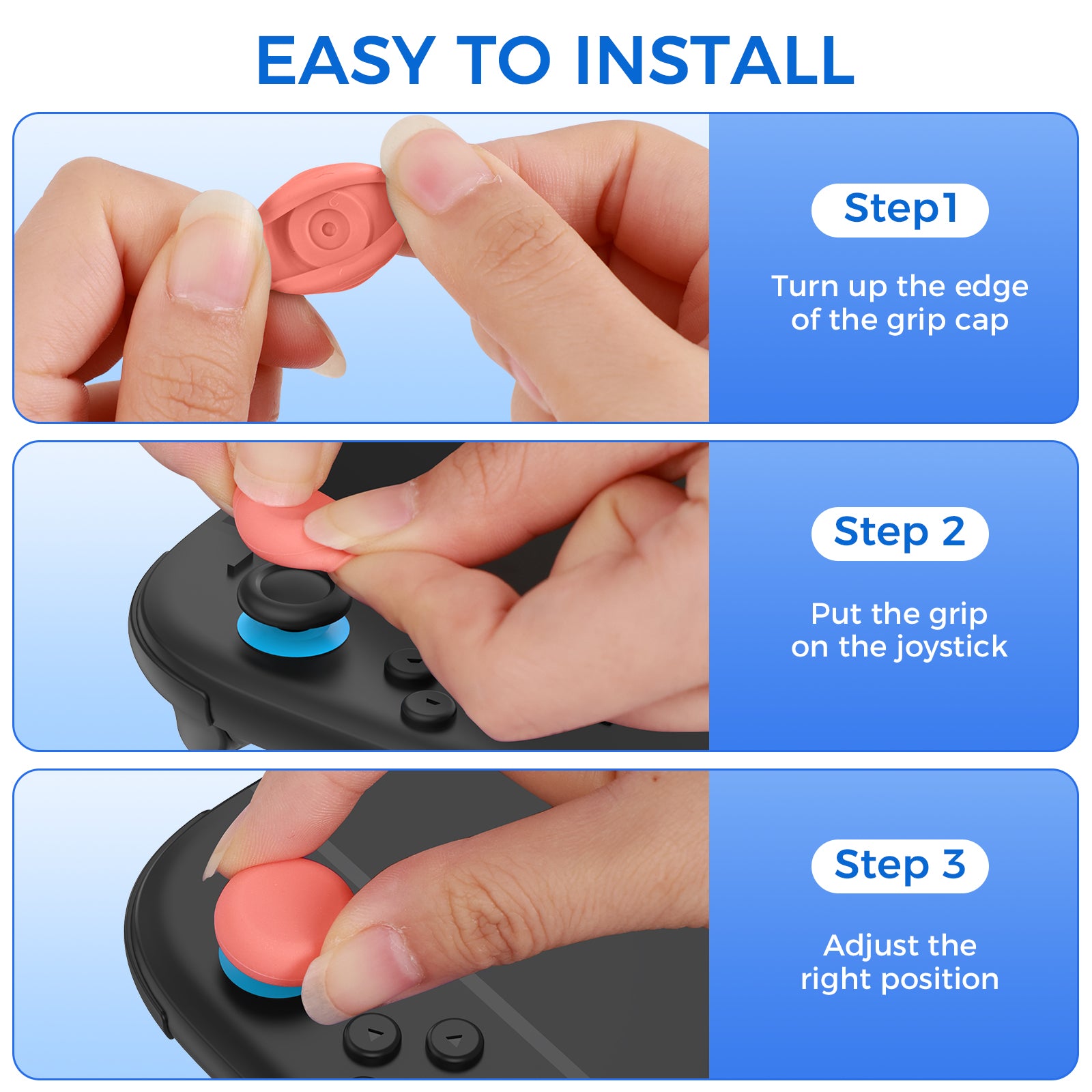 IINE Dual-Heiight Silicone Joystick Caps for Switch 2